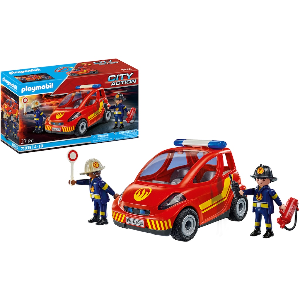 Playmobil® Konstruktions-Spielset »Feuerwehr Kleinwagen (71035), City-Action«, (27 St.)