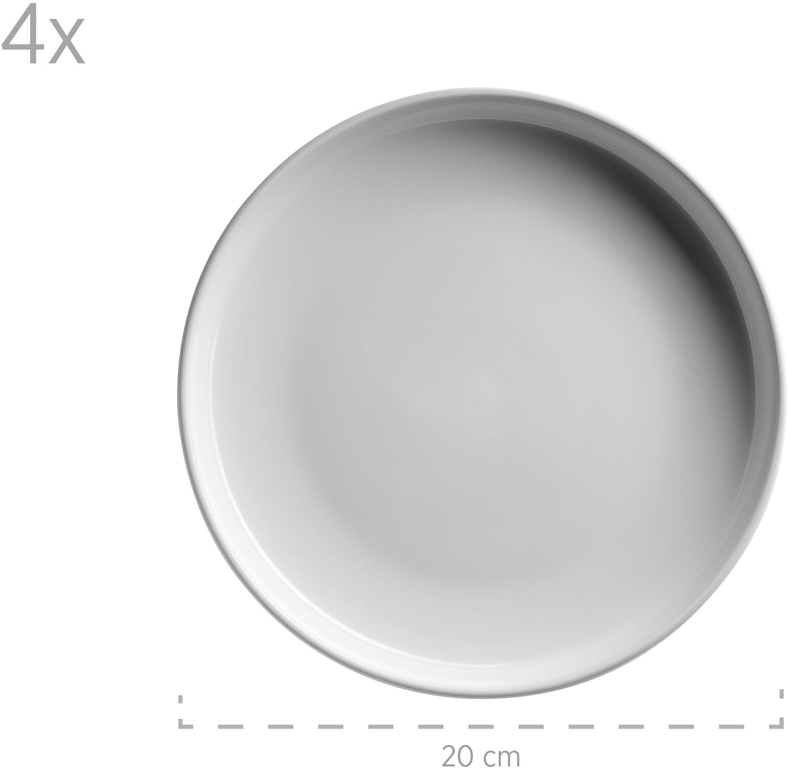my home Kombiservice »Kosima«, (Set, je 4 Teller flach, 4 Desserteller, 4 Schüsseln, 4 Kaffeebecher), 16 Teile, Geschirrset für 4 Personen