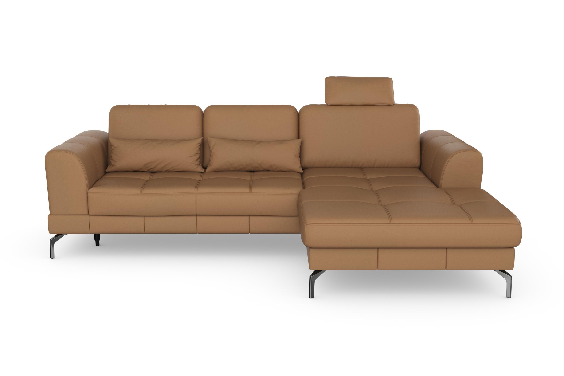 sit&more Ecksofa »Bendigo L-Form«, inklusive Sitztiefenverstellung, Bodenfreiheit 15 cm, 2 Fußfarben