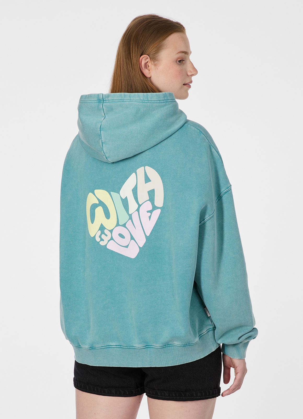 Ragwear Kapuzensweatshirt »GERMMA PP«, Oversized mit Kängurutasche, Kapuze und Herz-Rückenprint
