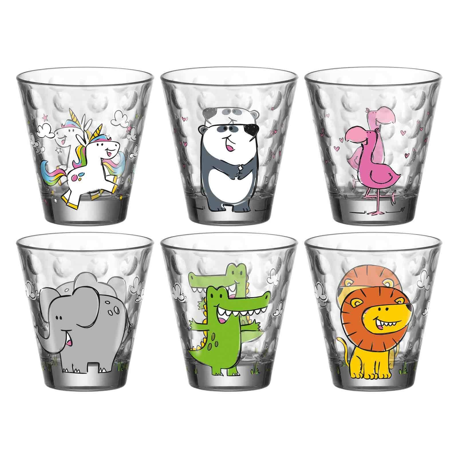 LEONARDO Kinderbecher »Kinderbecher Bambini Optic 215 ml 6er Set bunt« günstig online kaufen