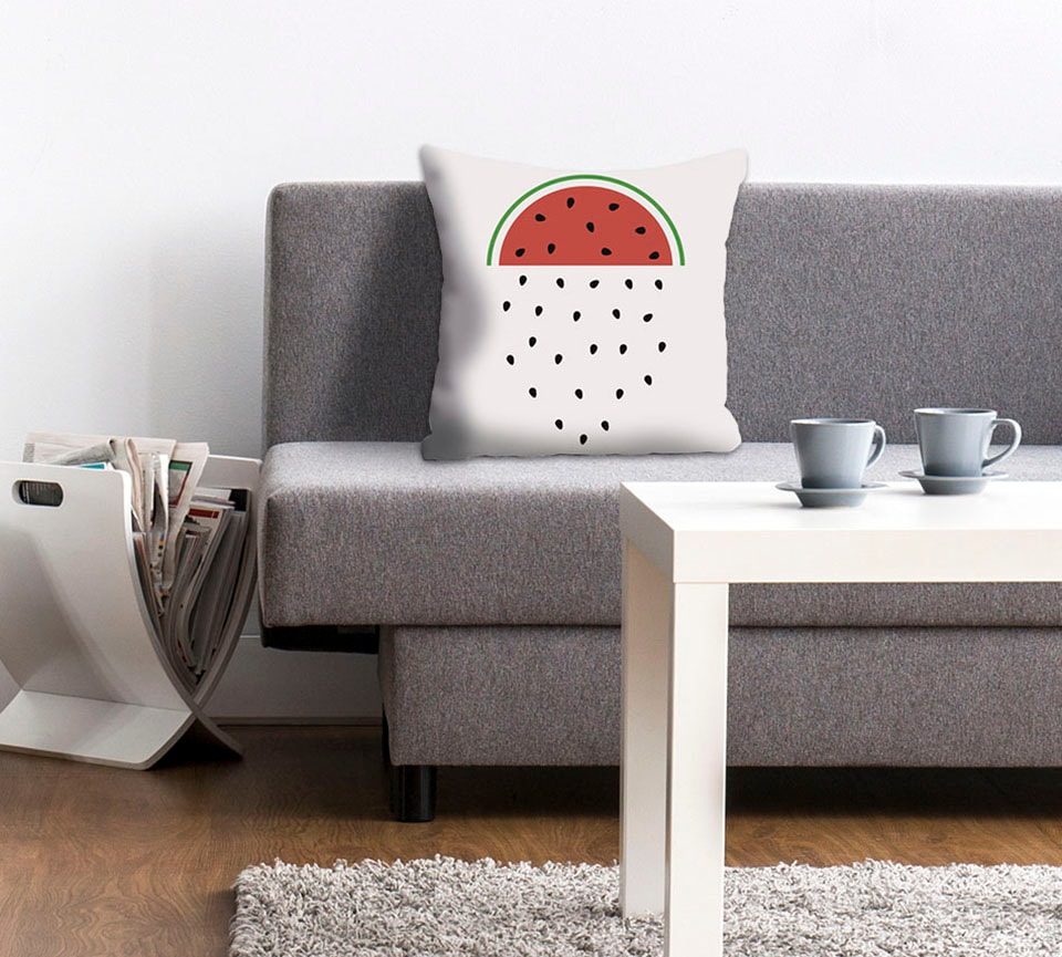 queence Dekokissen »Elina«, mit Wassermelone, Kissenhülle ohne Füllung, 1 Stück