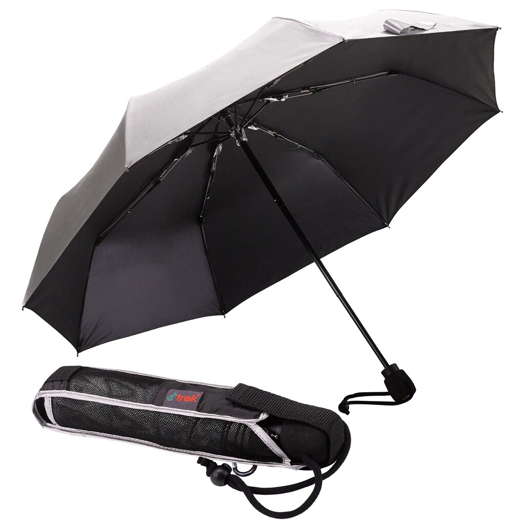 EuroSCHIRM® Taschenregenschirm »light trek, silber«