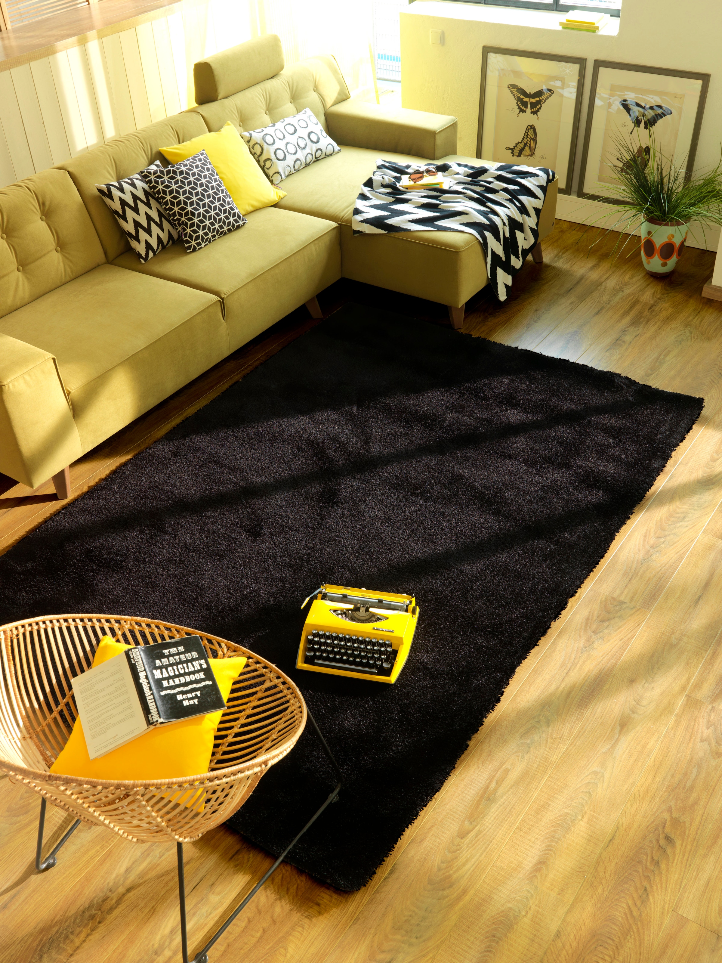 TOM TAILOR HOME Hochflor-Teppich »Soft«, rechteckig, 35 mm Höhe, handgetuftet, Uni-Farben, super weich und flauschig