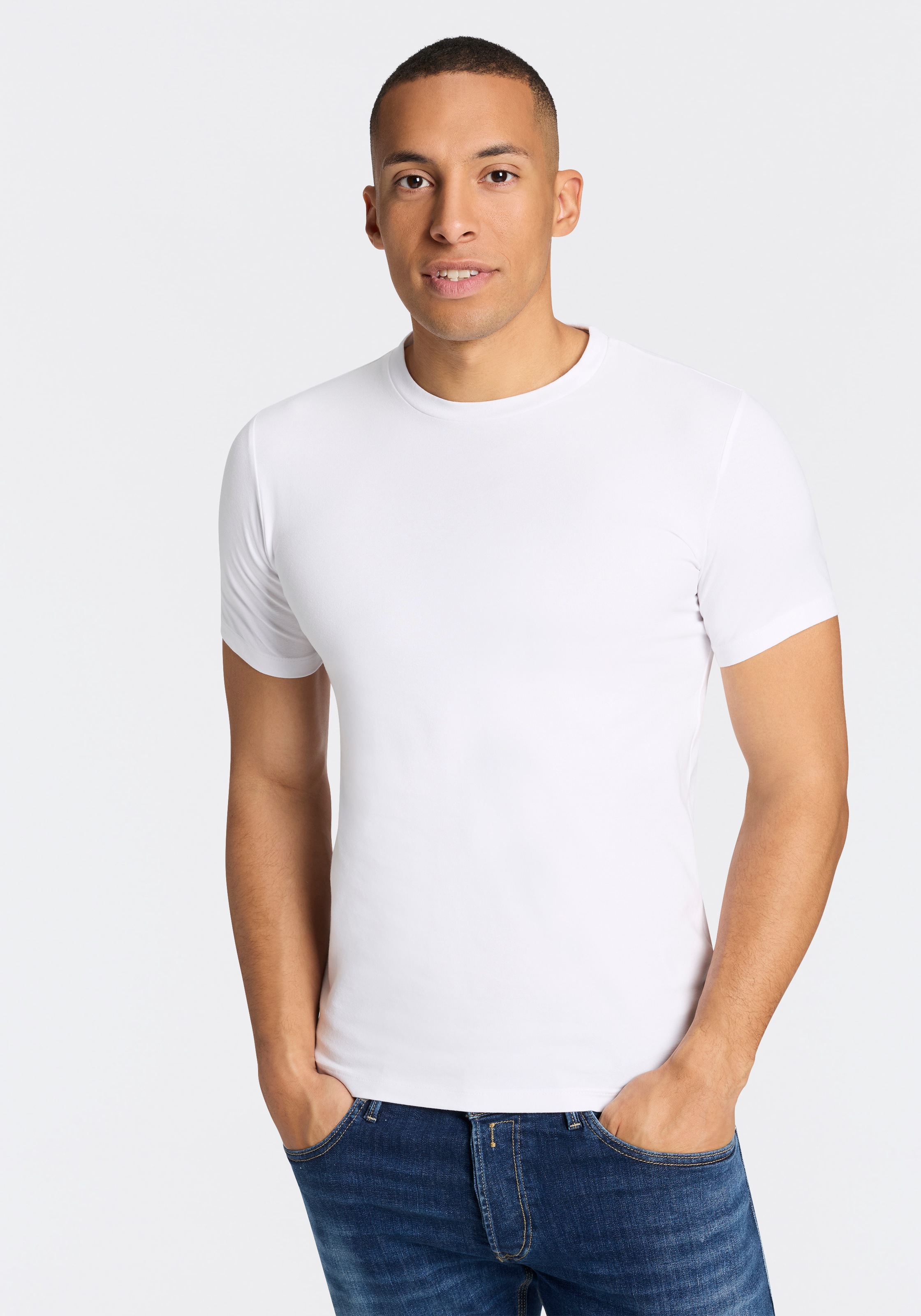 Replay T-Shirt Baumwoll-Mix, Rundhalsform