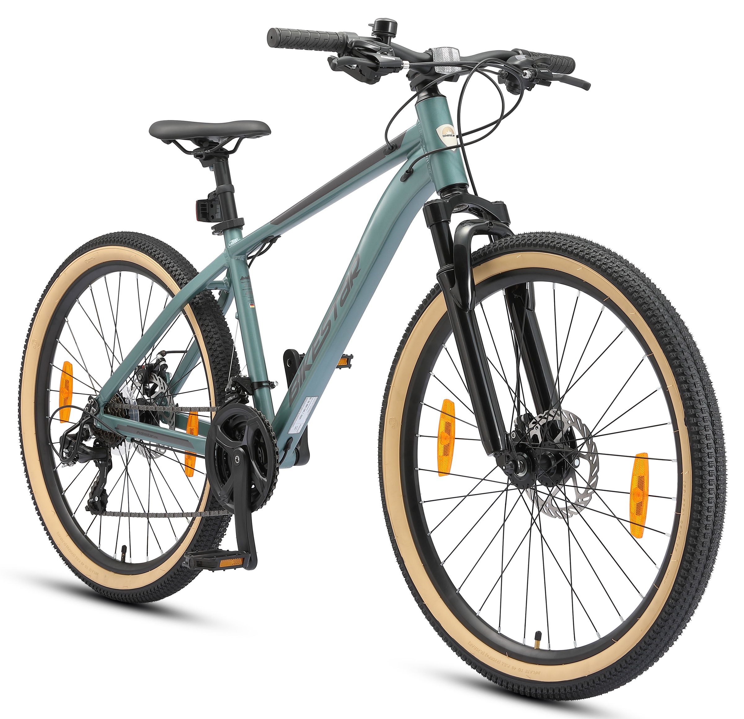 Bikestar Mountainbike 21 Gang Shimano RD-TY300 Schaltwerk Kettenschaltung für Damen und Herren, Kettenschaltung