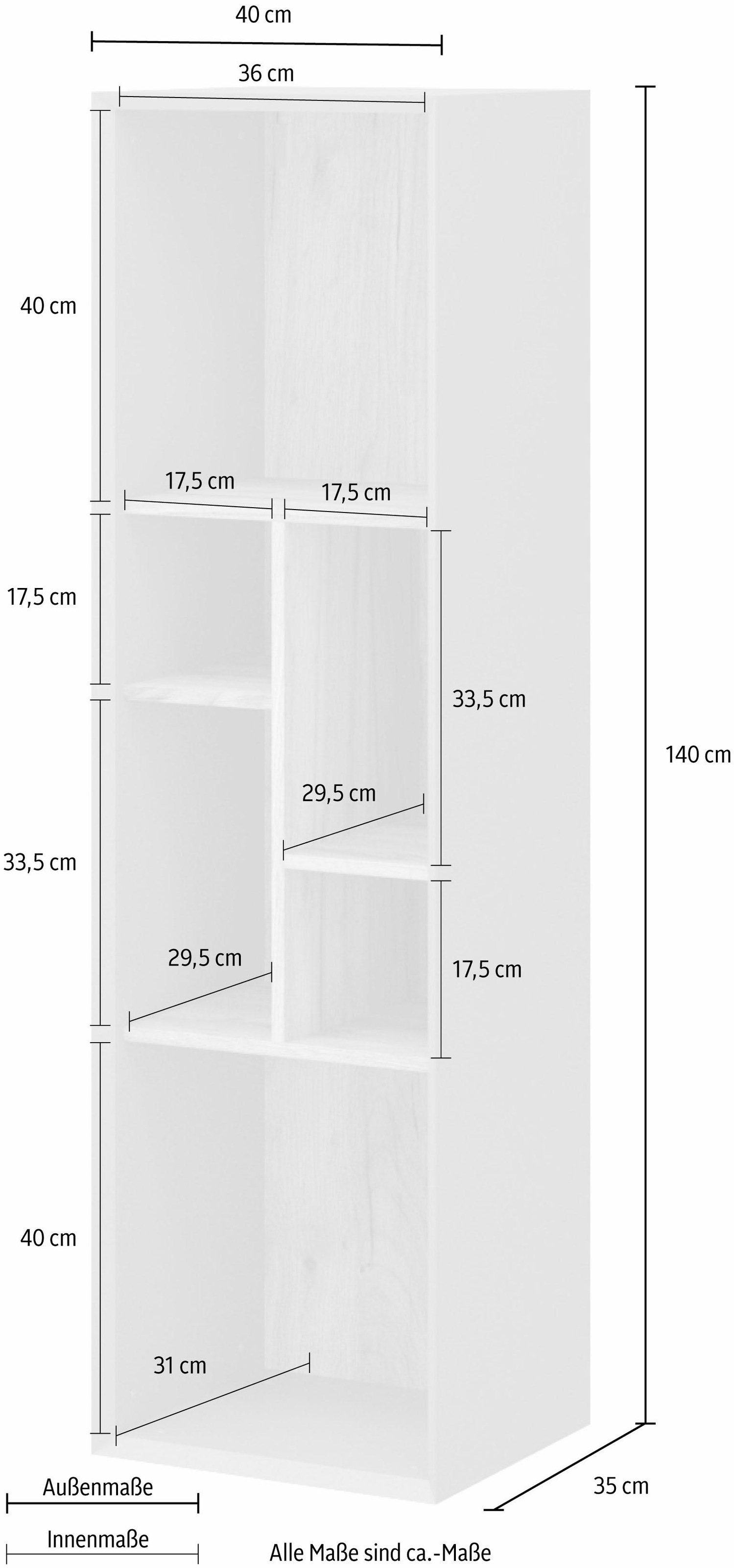 GERMANIA Wandregal »Calvi« Höhe 140 cm günstig online kaufen