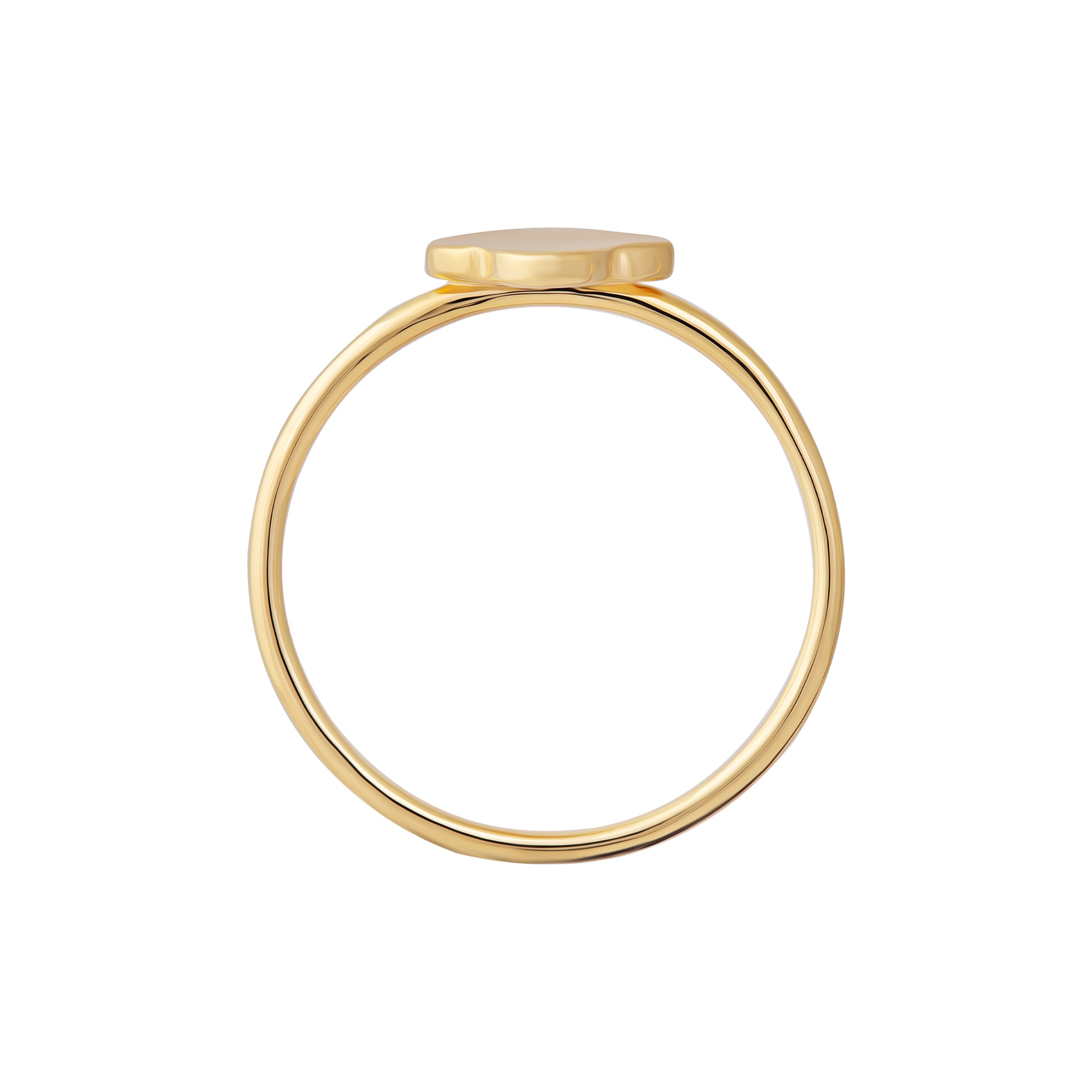 CAÏ Fingerring »925 Sterling Silber gelb vergoldet Clover Kleeblatt«
