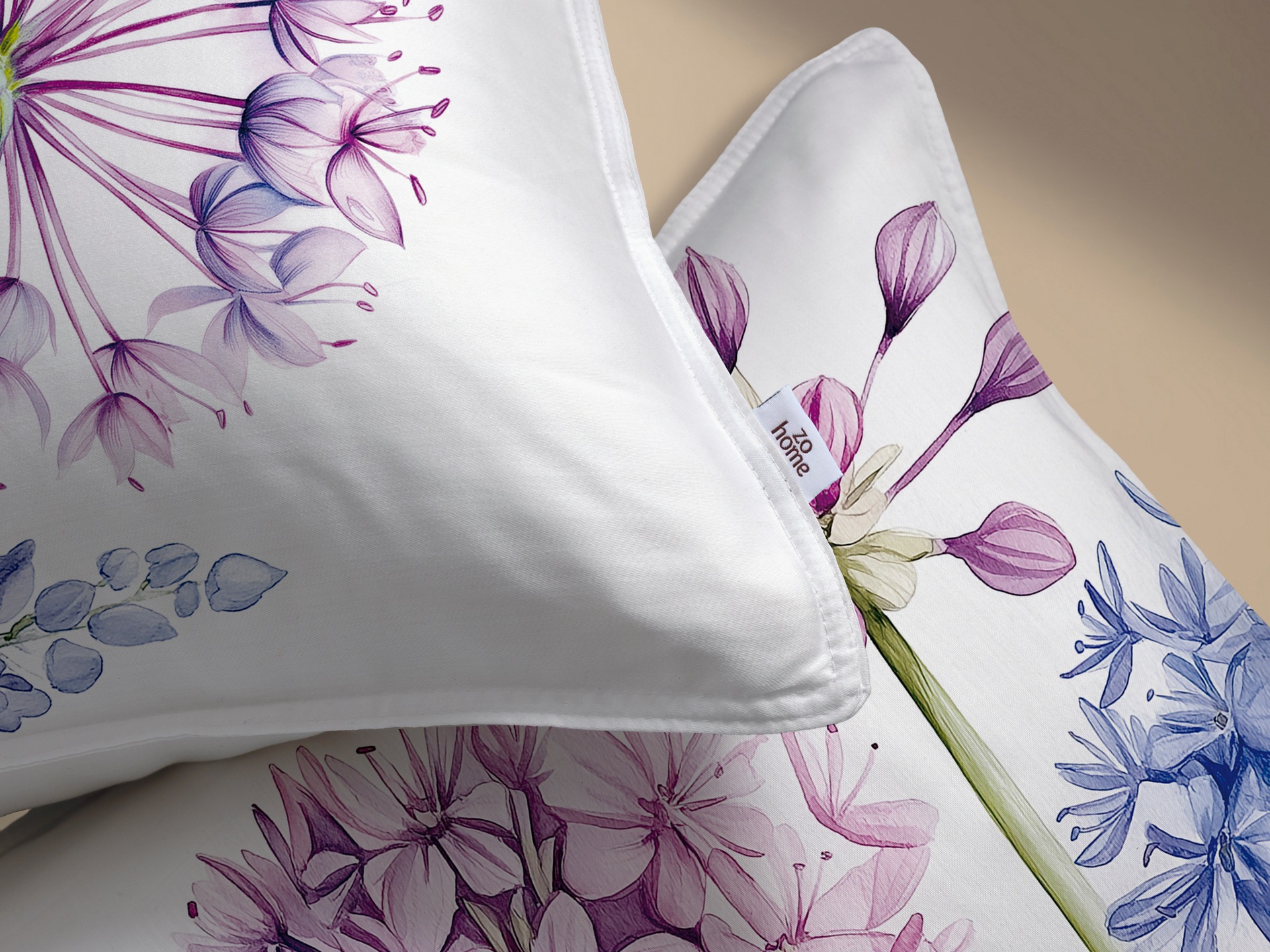 ZO HOME Bettwäsche »Zohome Bettwäsche Baumwolle Noemi« 2 Bettwäsche aus 100% Baumwolle, hochwertige Renforcé, ab 135x200 cm.