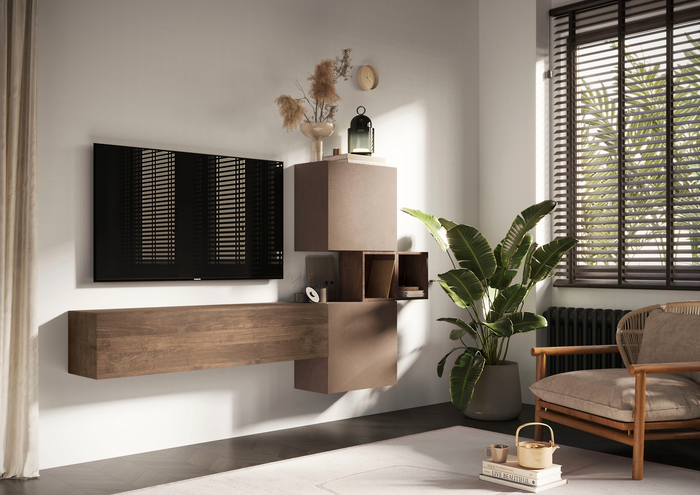 INOSIGN Wohnwand »INFINITY, 4tlg. Breite 222 cm, Höhe variabel, Wohnwand« S günstig online kaufen