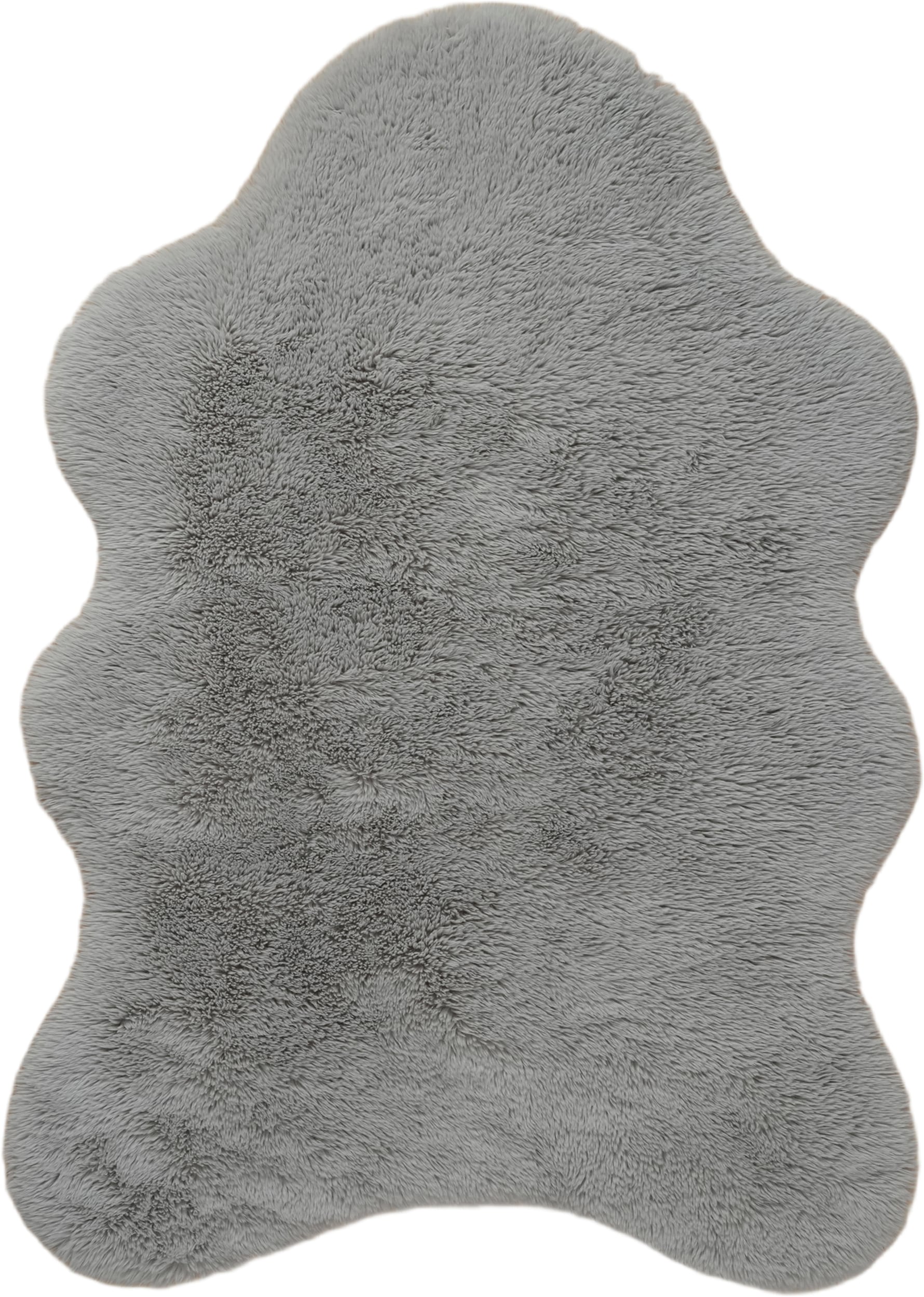 OTTO home Hochflor-Teppich »Mollin, Fellform, leichter Glanz« rechteckig 30 mm Höhe Kunstfell, Fellimitat, waschbar, flauschig, weich, Wohnzimmer