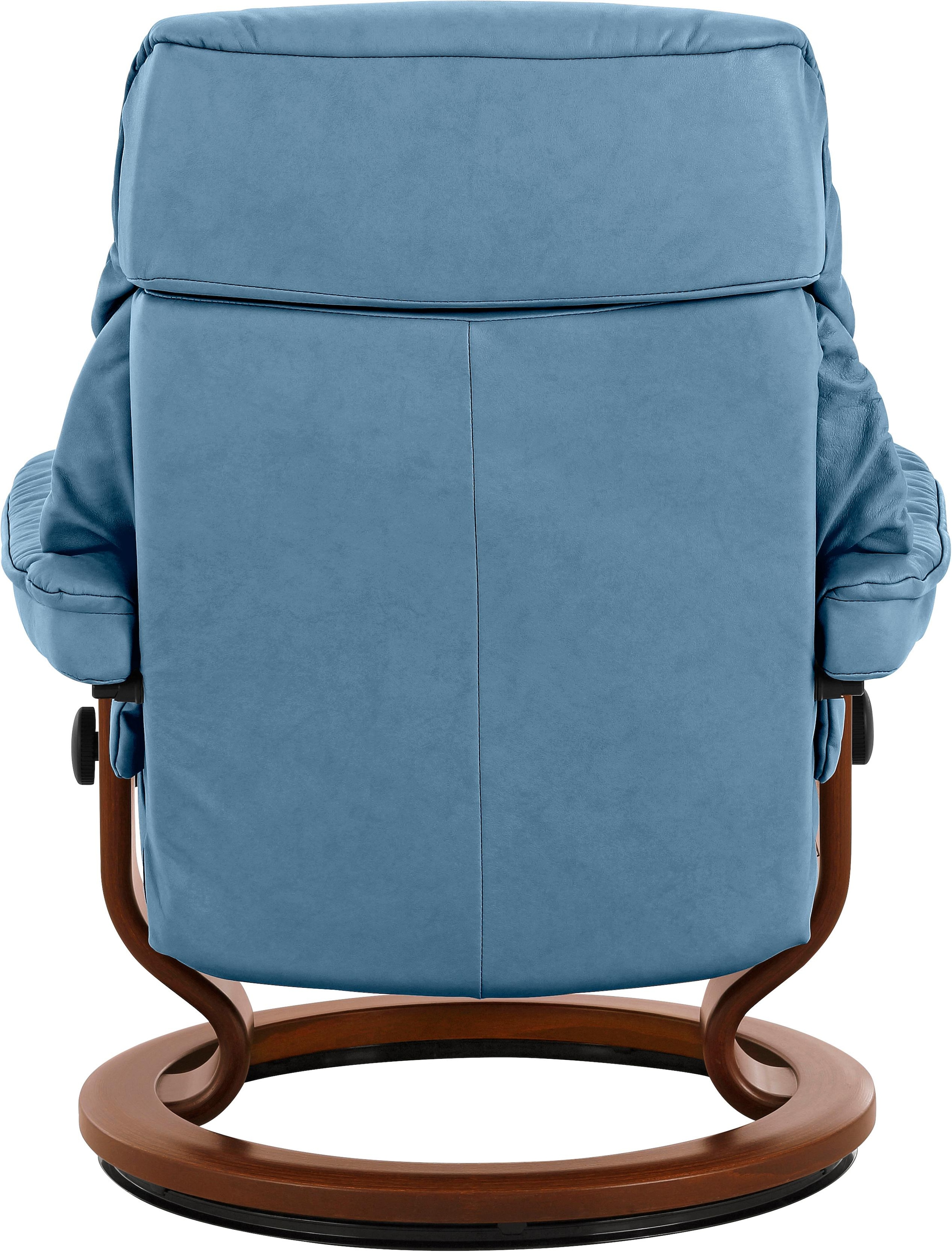 Stressless® Relaxsessel »Ruby«, (Set, Relaxsessel mit Hocker), mit Classic Base, Größe L, Gestell Eiche, Wenge, Braun & Schwarz