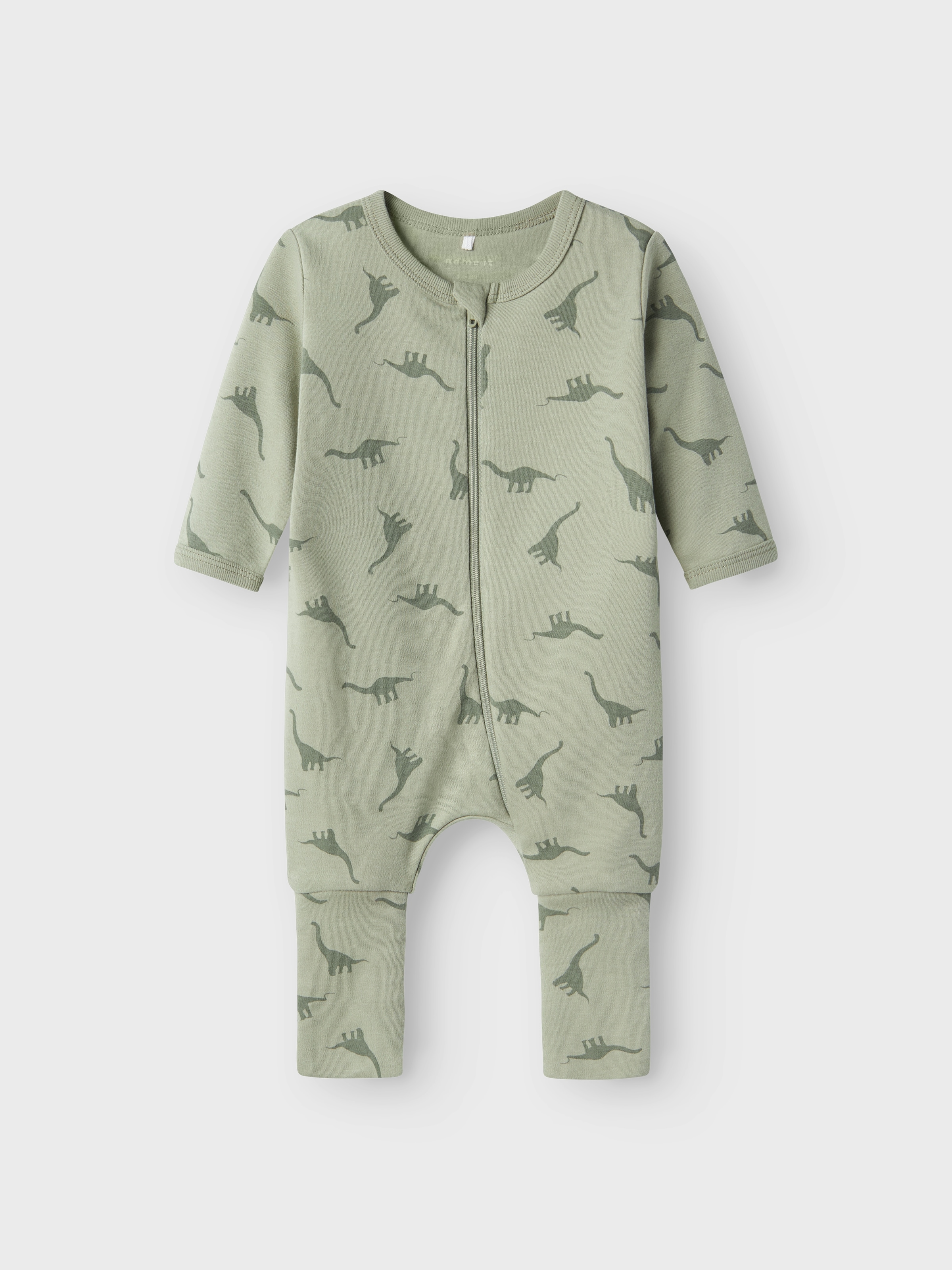 Name It Schlafanzug »NBMNIGHTSUIT 2P ZIP FF GREEN DINO NOOS«, (Packung, 2 tlg.)