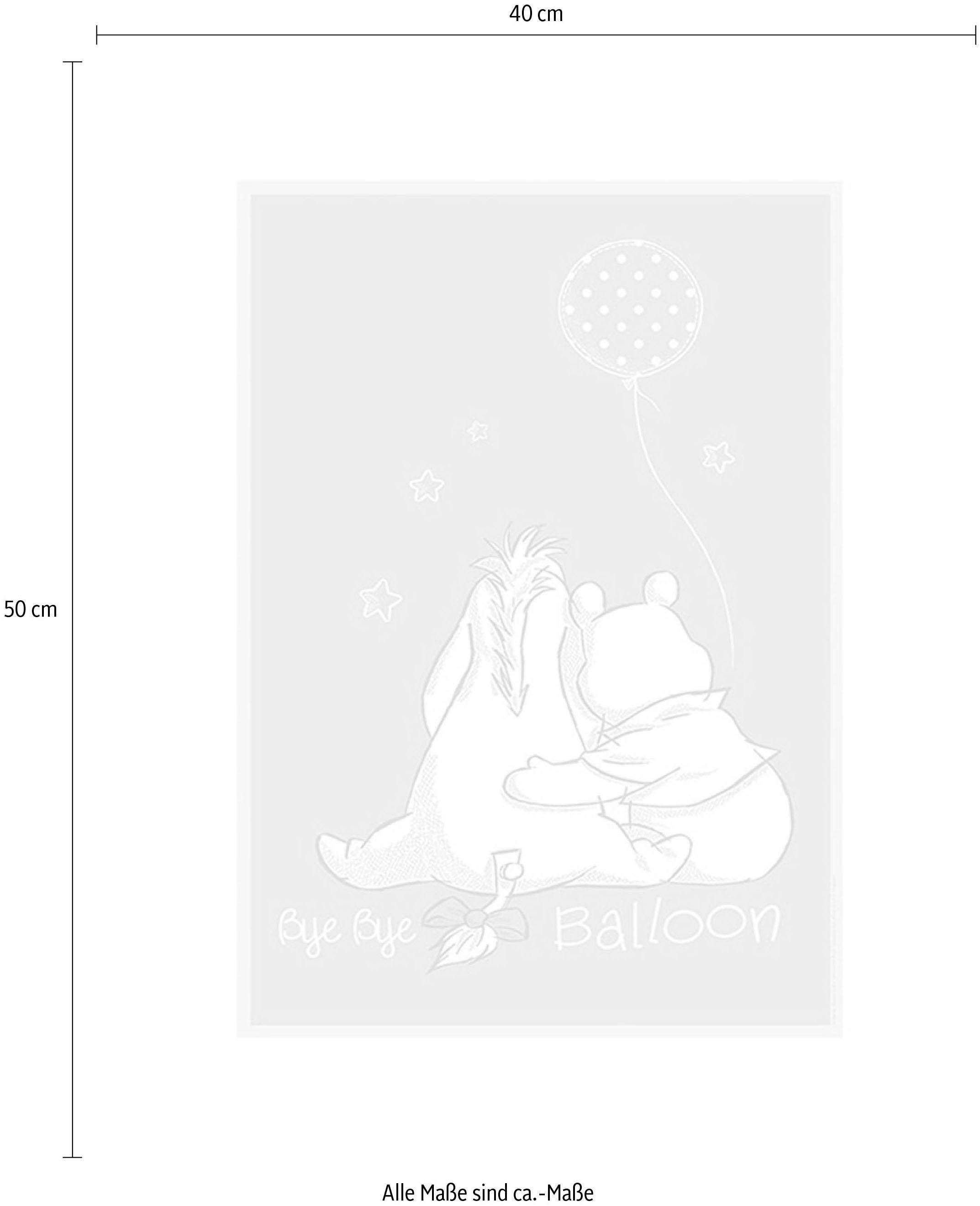 Komar Bild »Winnie the Pooh Bye Bye Balloon«, Disney, (1 St.), Wandbild zur Dekoration im Kinderzimmer - ohne Rahmen