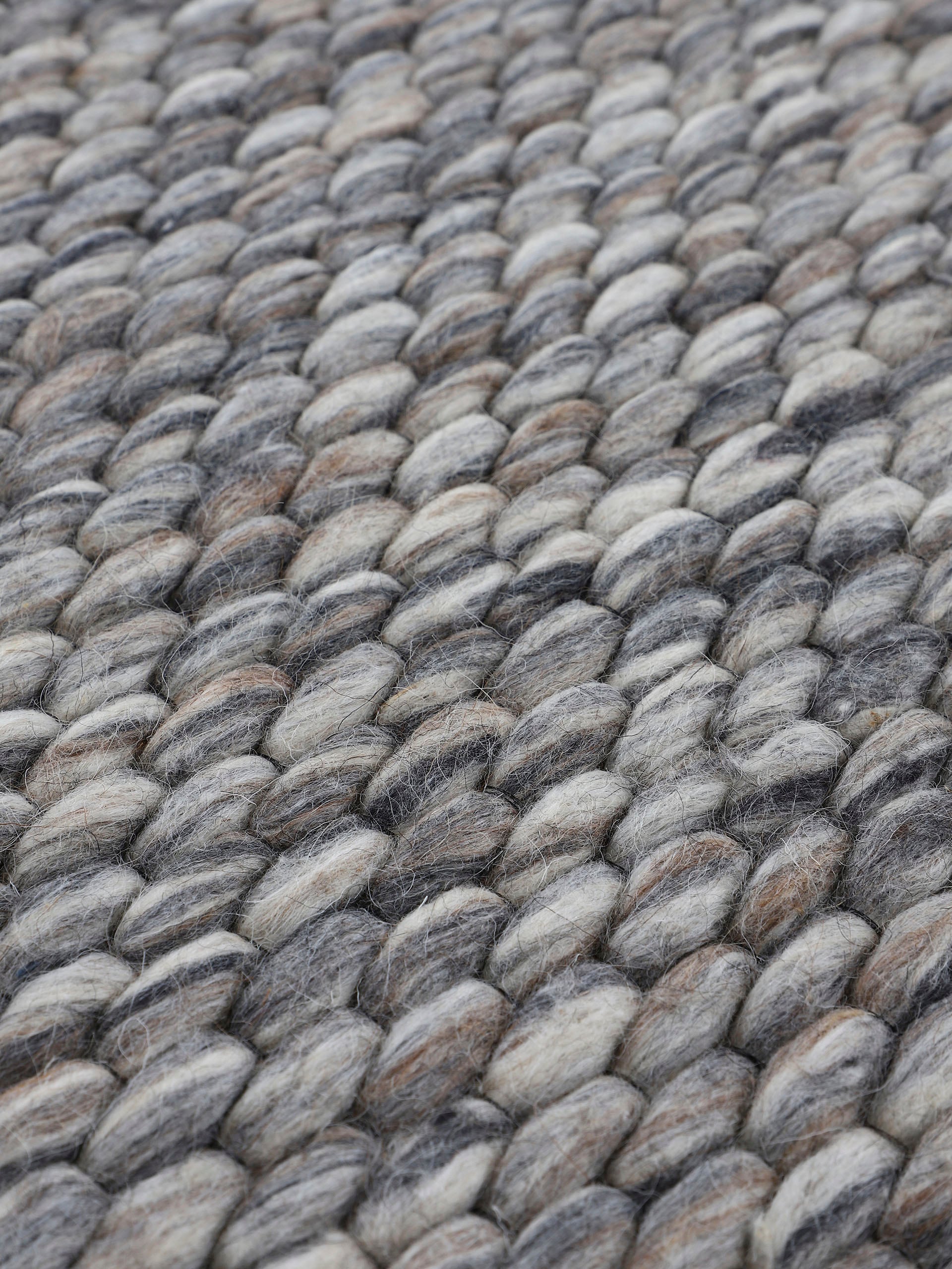 carpetfine Wollteppich »Sina ,   auch als Läufer« rechteckig 14 mm Höhe Handweb Teppich, reine Wolle, meliert, handgewebt, weich & kuschelig