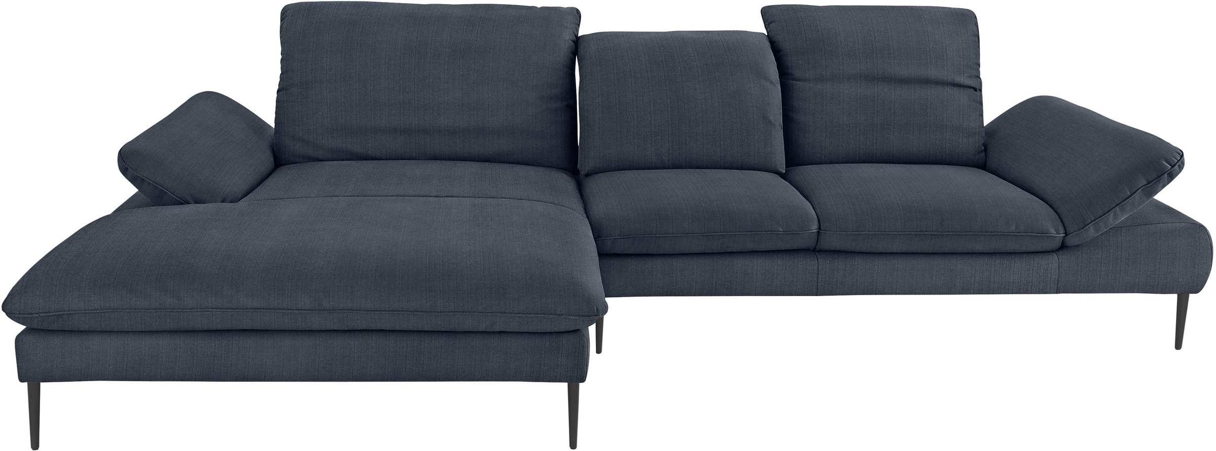 W.SCHILLIG Ecksofa »enjoy&MORE, Designsofa, bequem, zeitlos und elegant, L-Form«, Sitztiefenverstellung, Füße schwarz pulverbeschichtet, Breite 340 cm