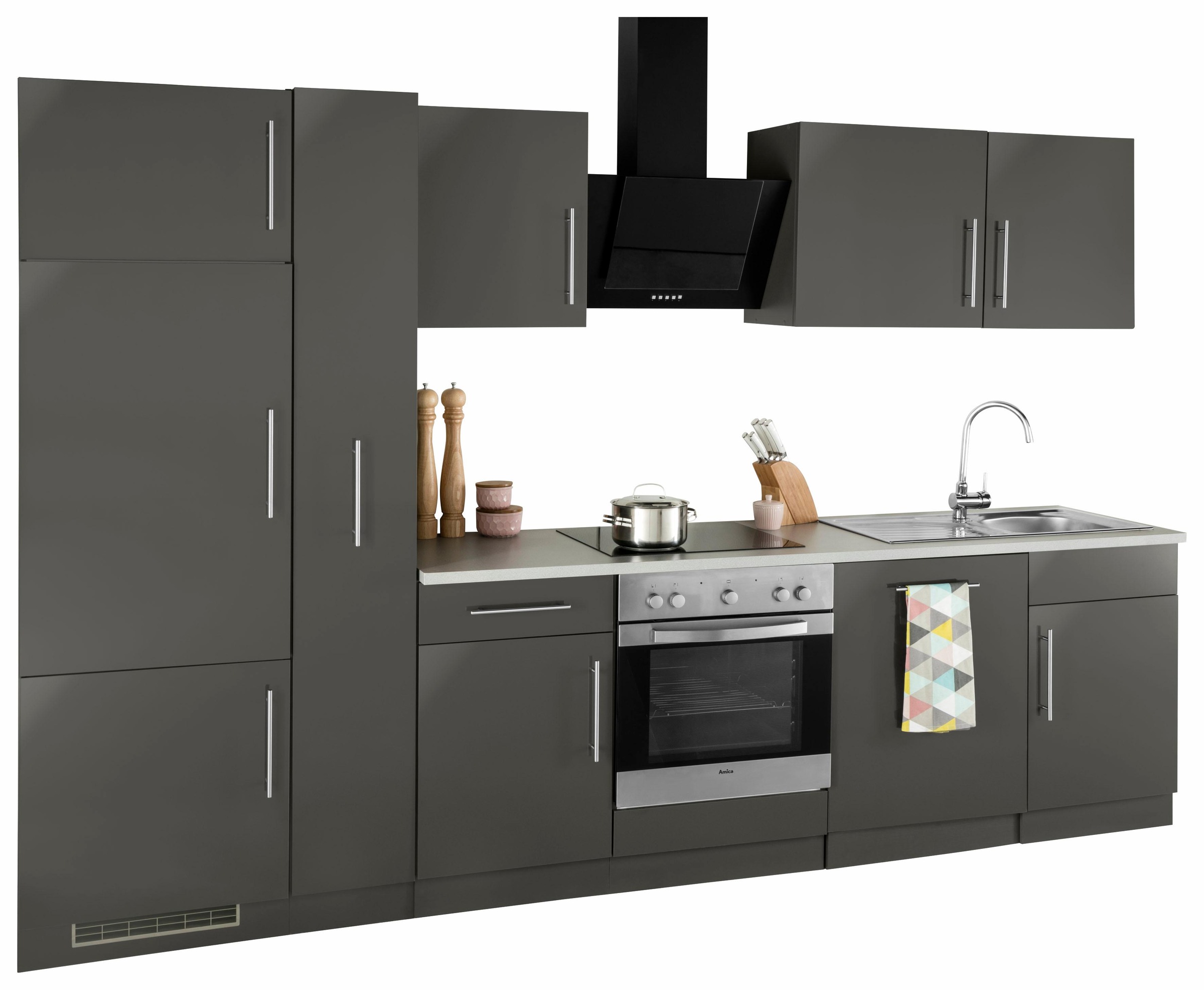 wiho Küchen Küchenzeile »Cali«, mit E-Geräten, Breite 310 cm auf Rechnung  kaufen
