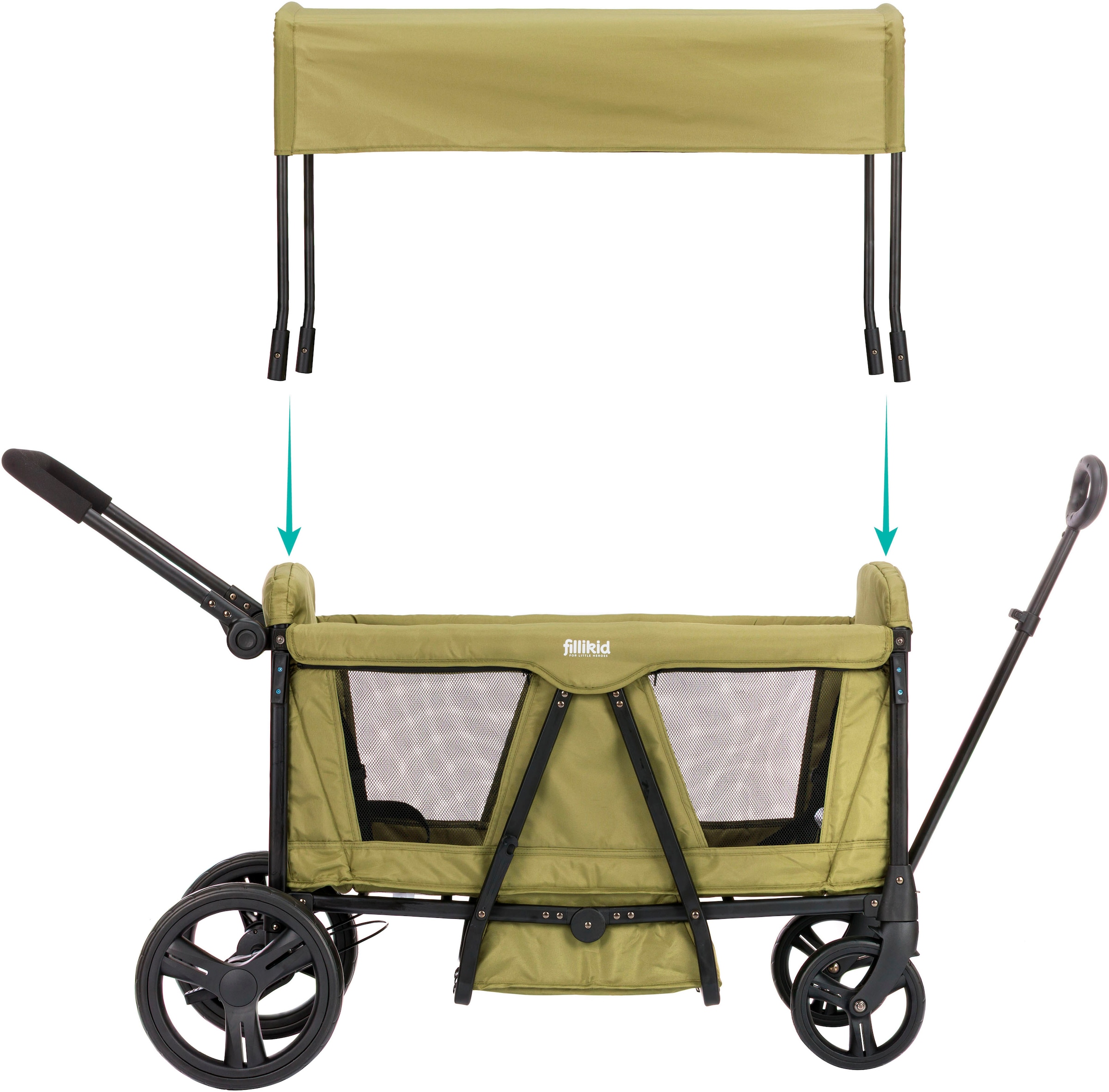 Fillikid Bollerwagen »Oskar« faltbar; für zwei Kinder