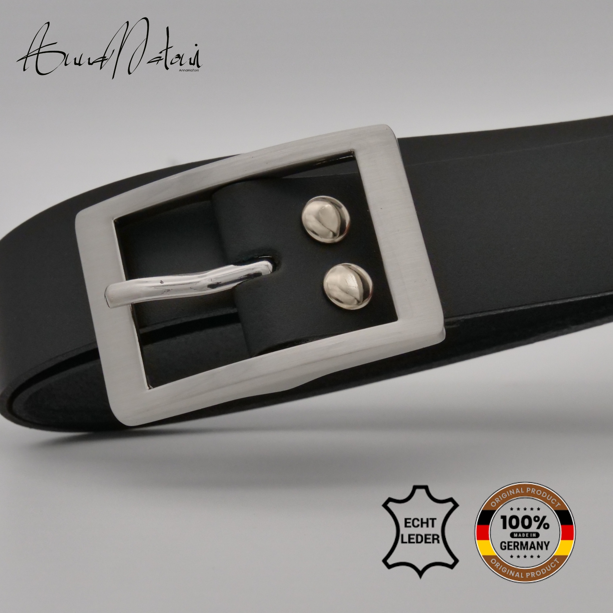 AnnaMatoni Ledergürtel »AnnaMatoni Damen Basic Ledergürtel 3cm echt Leder Made in«