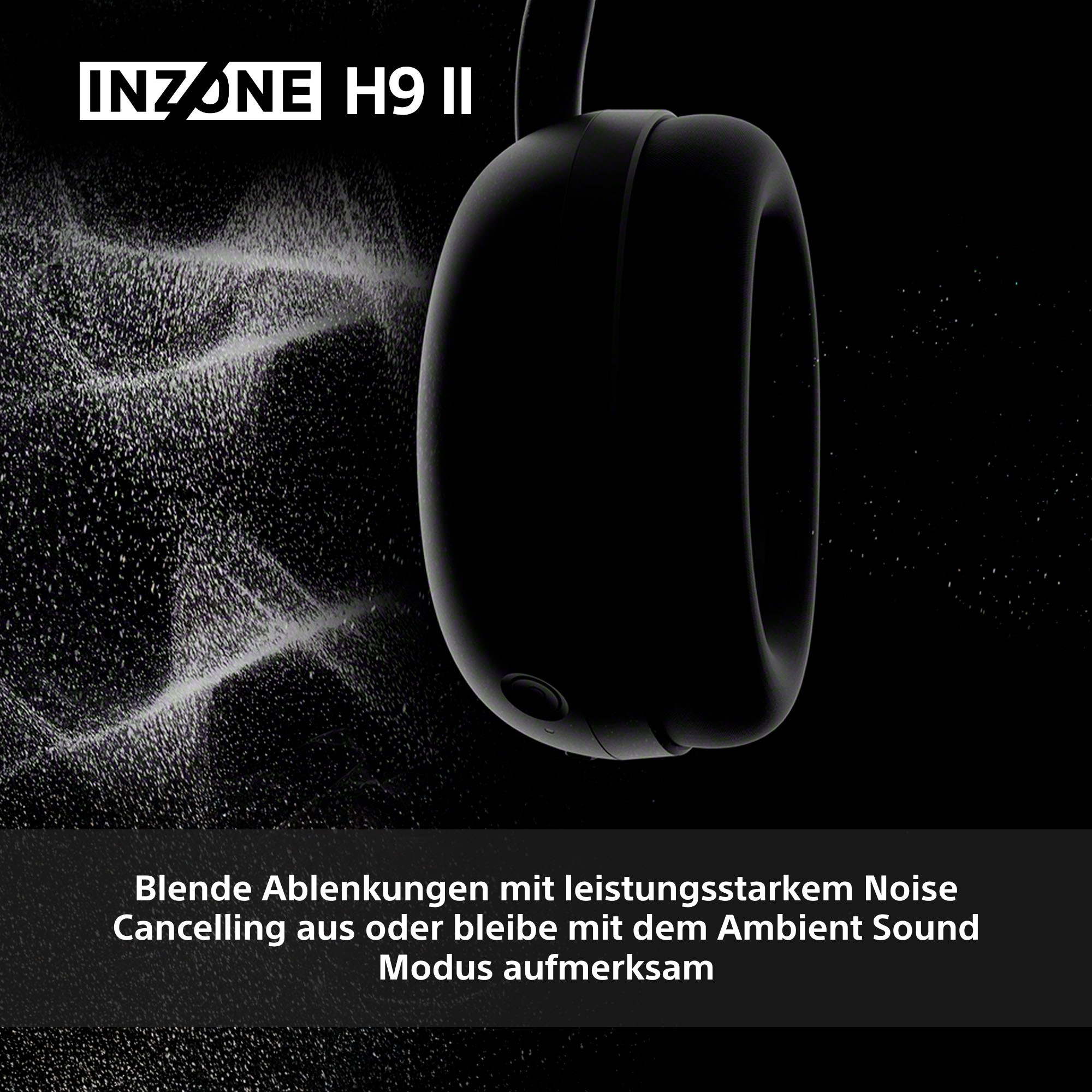 Sony Gaming-Headset »INZONE H9 II«, A2DP Bluetooth-AVRCP Bluetooth-Bluetooth-HFP-HSP, Adaptive Noise-Cancelling-Freisprechfunktion-Mikrofon abnehmbar-Rauschunterdrückung-Stummschaltung-Transparenzmodus
