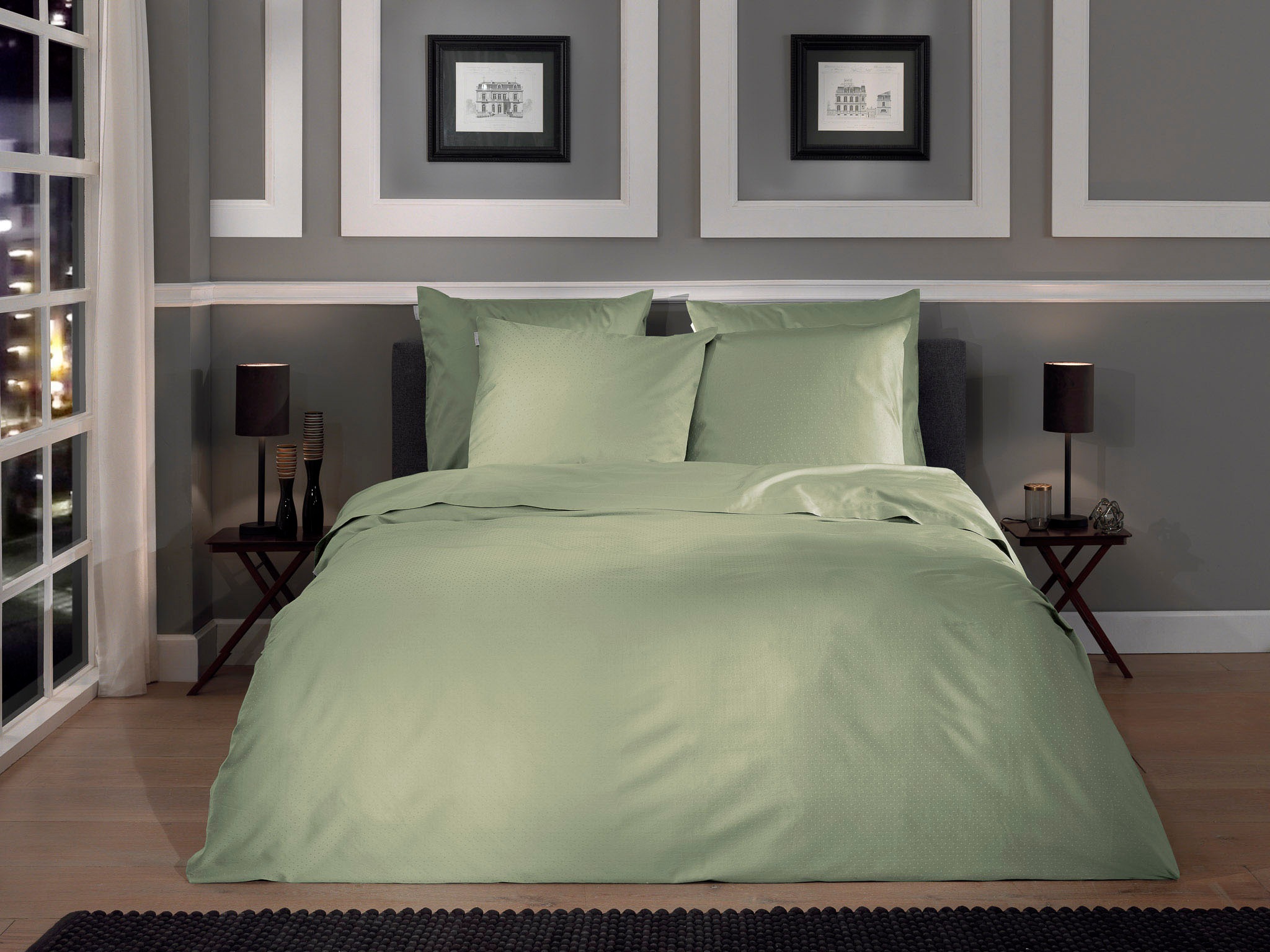 Heckett & Lane Bettwäsche »Punto« 2 Stk. tlg. gepunktet, 100% Baumwolle ab günstig online kaufen