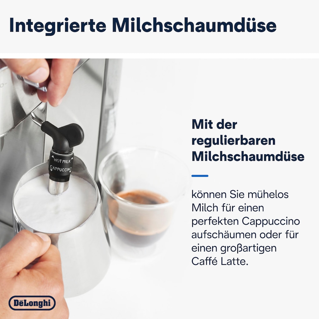 De'Longhi Siebträgermaschine »Dedica Style EC 685.M«, 1350 Watt, 15 Bar