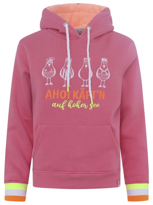Zwillingsherz Hoodie »"Ahoi Käpt'n"«, mit maritimer Botschaft, lustigen Möwen, Kängurutaschen und Stickerei
