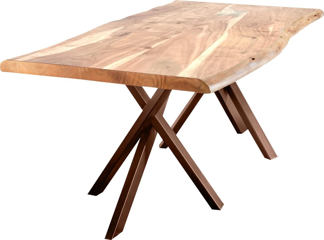 SIT Esstisch "Tables", mit Baumkante und extravagantem Gestell aus Metall, günstig online kaufen