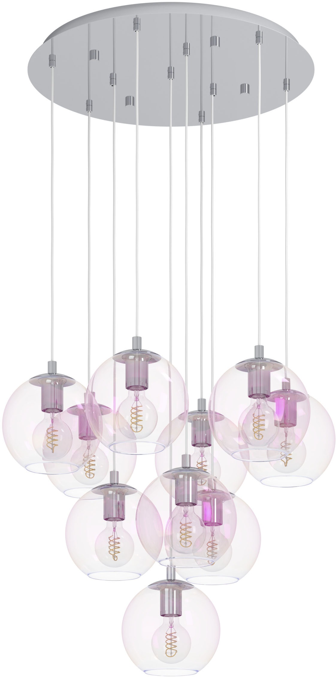 EGLO Hängeleuchte »ARISCANI 2 Pendellampe - Stahl - E27 - 10X60W - IP20« E2 günstig online kaufen