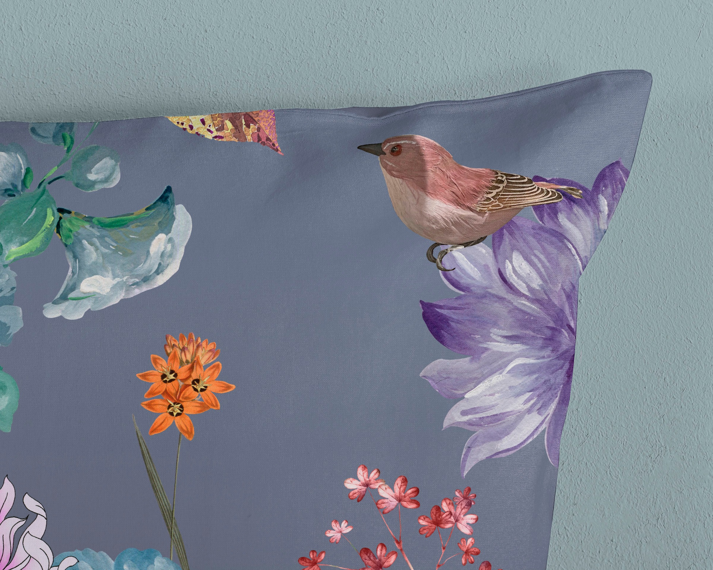 good morning Wendebettwäsche »Quinn1«, Baumwolle, 135x200, 2 Teilig, Reißverschluss, Wendeoptik, Blumen