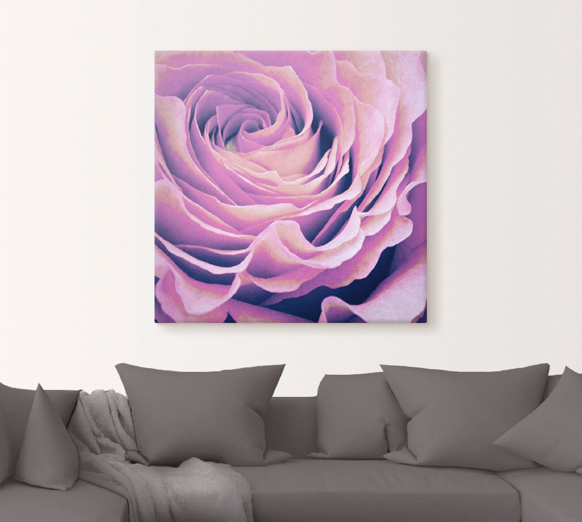 Artland Wandbild "Lila Rose", Blumen, (1 St.), als Leinwandbild, Poster in günstig online kaufen