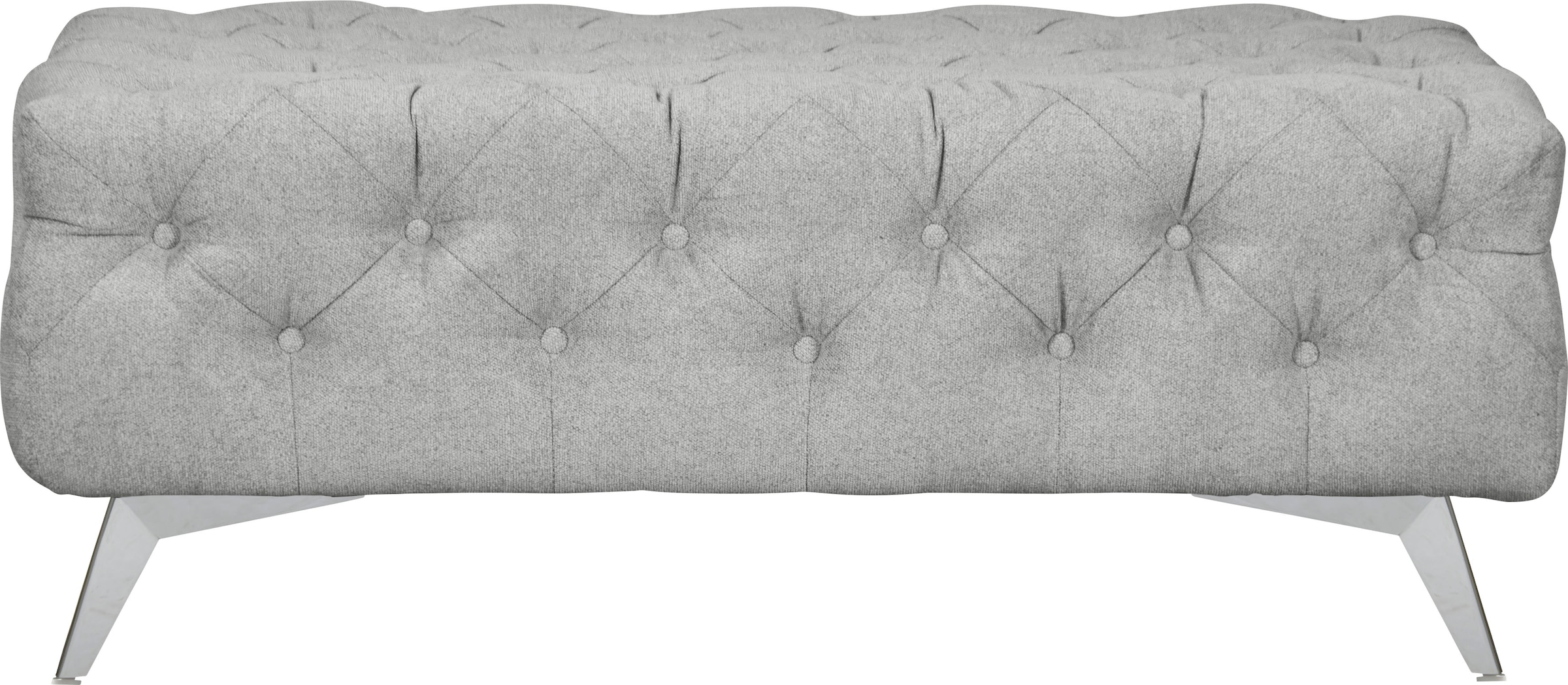 Leonique Polsterhocker »Amaury«, Chesterfield-Optik, Breite 120cm, Fußfarbe günstig online kaufen