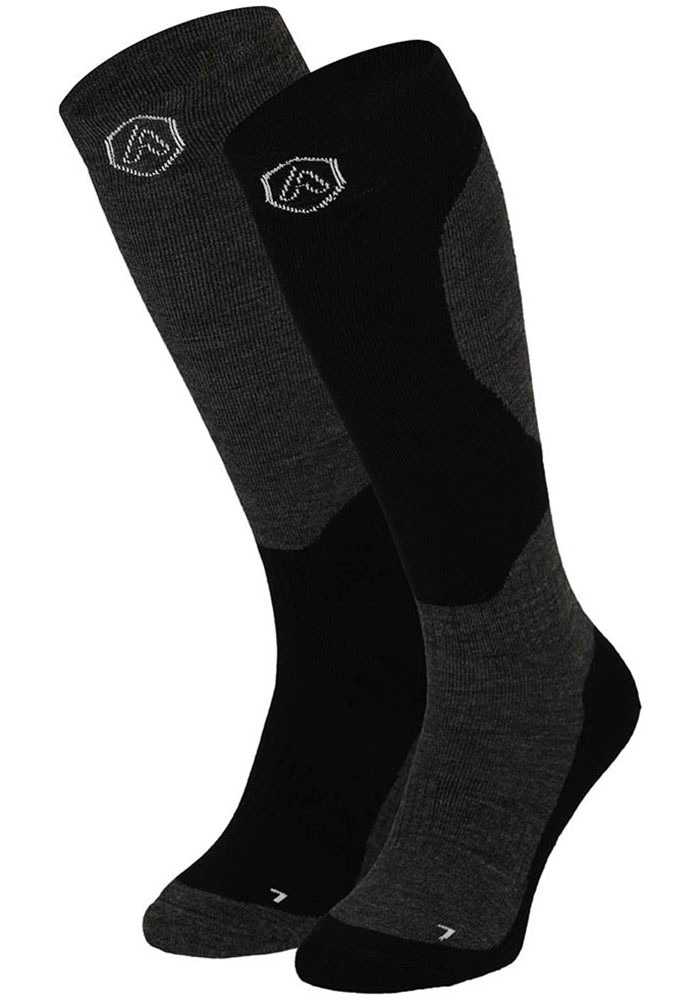 Apollo Kniestrümpfe »ADULTS SKI SOCKS DESIGN«, (2er Pack), mit Logostickerei