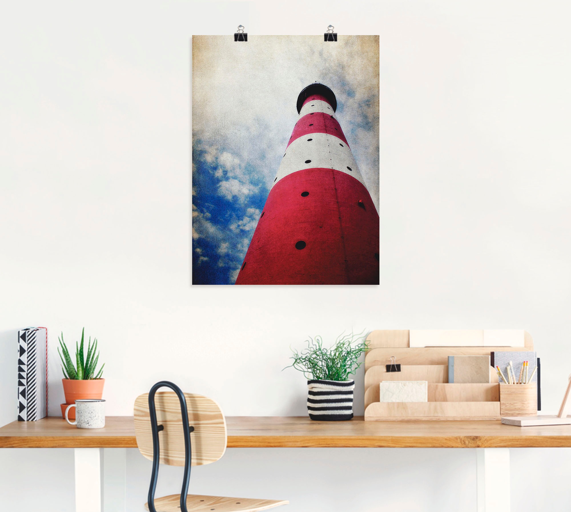 Artland Wandbild »Westerhever Leuchtturm«, Gebäude, (1 St.), als Leinwandbild, Wandaufkleber oder Poster in versch. Größen