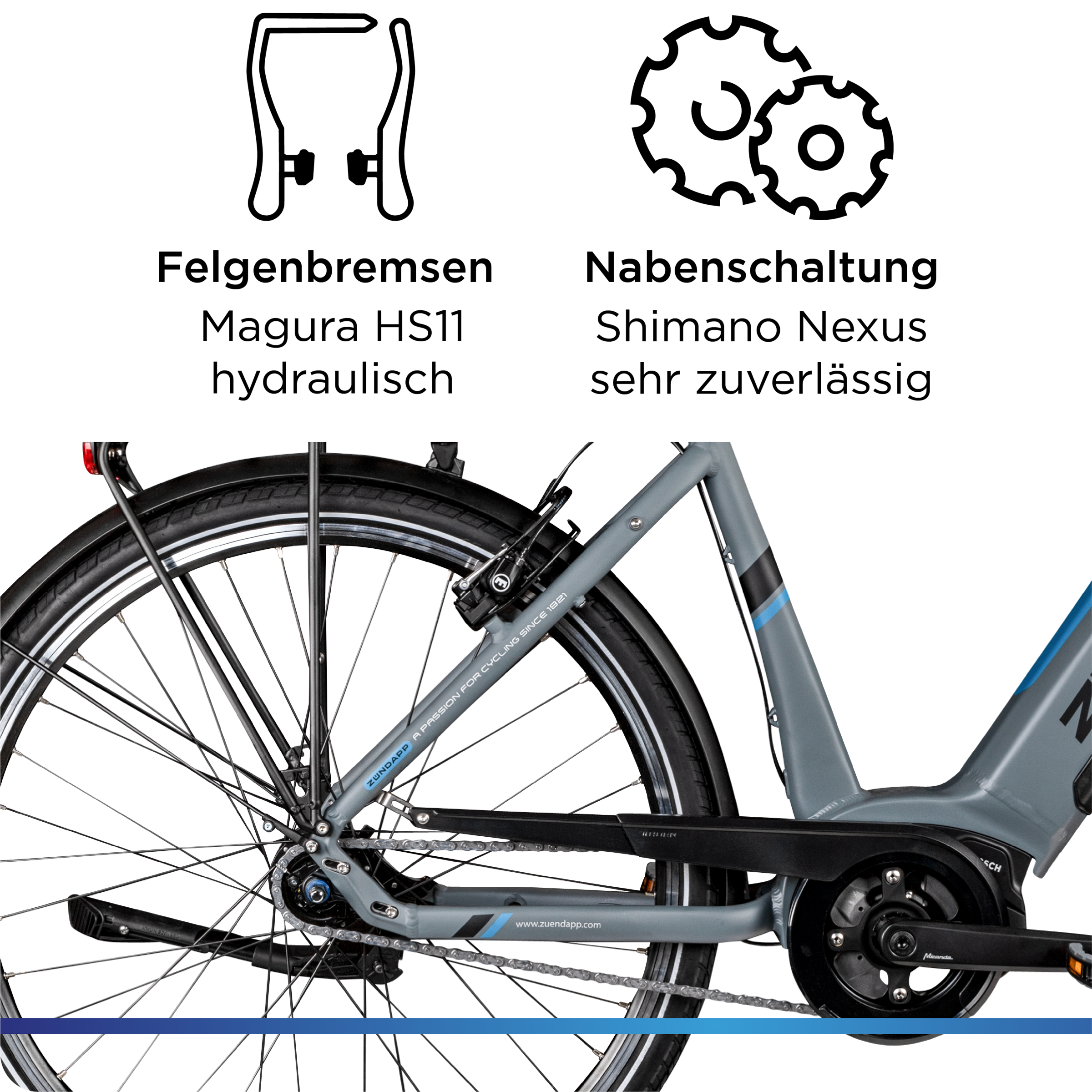 Zündapp »X600 - Bosch Mittelmotor« 7 Gang Shimano Nexus Schaltwerk Nabenschaltung Mittelmotor 250 W Pedelec, Elektrofahrrad für Damen u. Herren