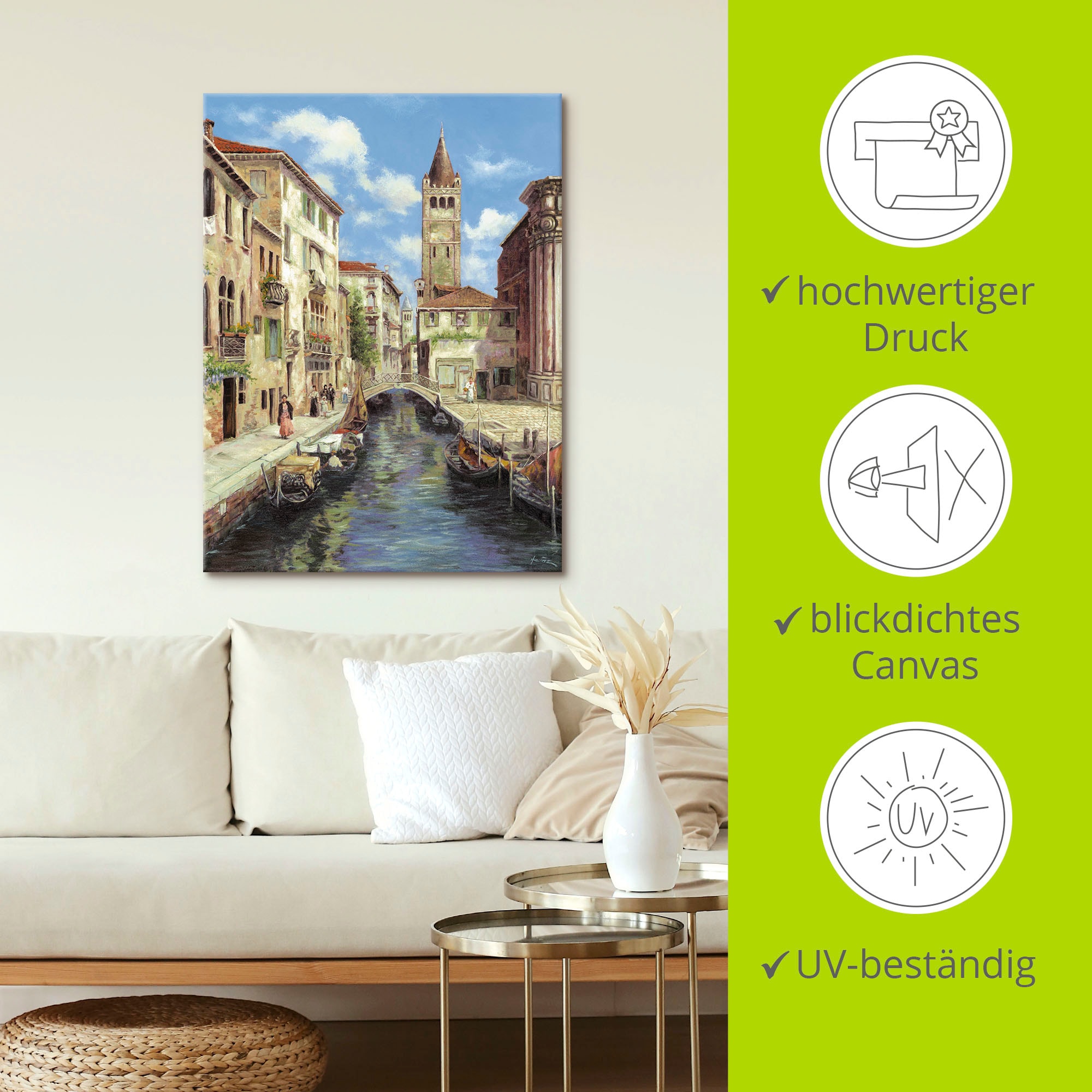 Artland Wandbild »Venedig«, Venedig, (1 St.), als Leinwandbild, Poster in verschied. Größen