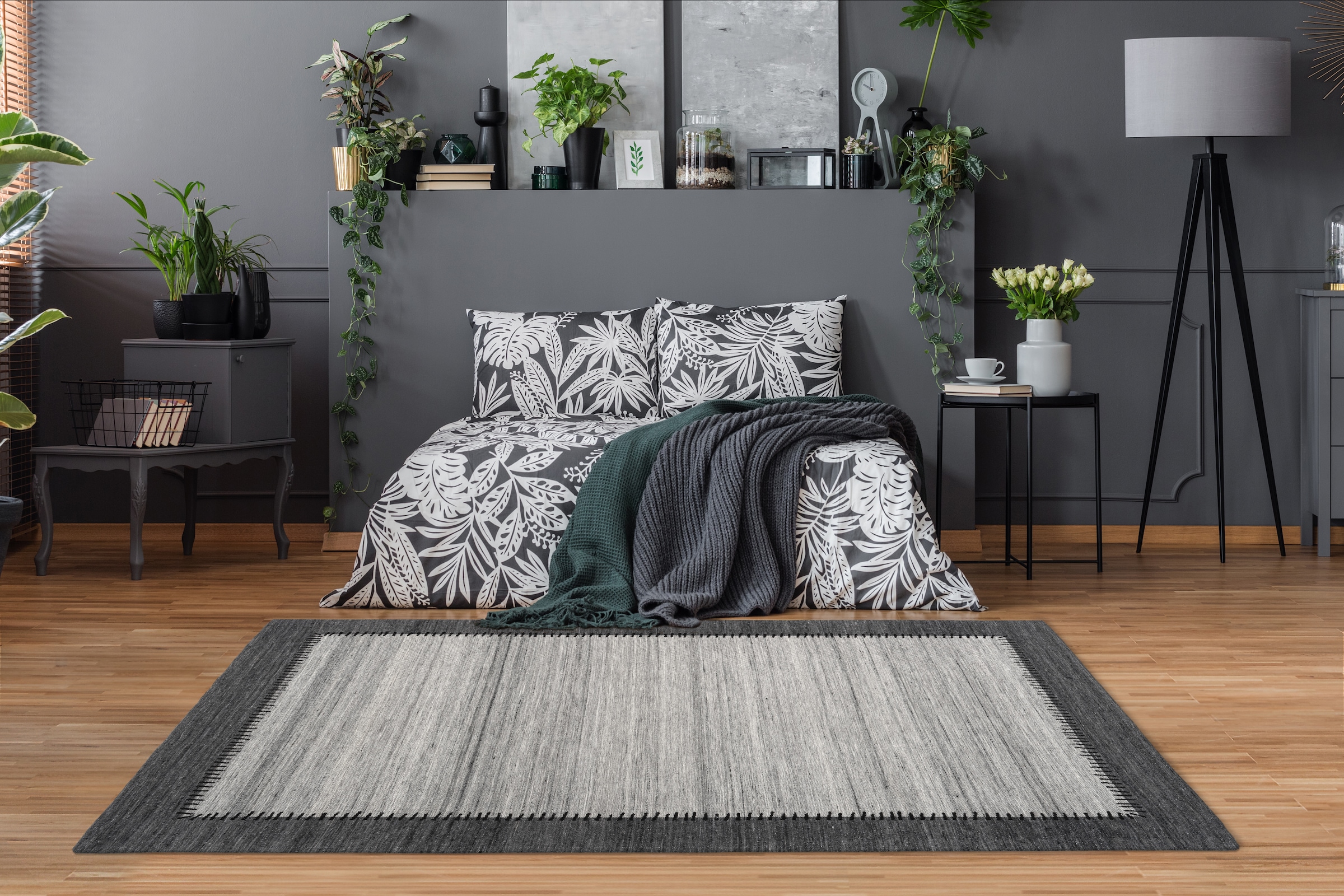 Kayoom Teppich »Phoenix 310« rechteckig 6 mm Höhe Dezenter Jacquard-Teppich, Flachflor, Aus pflegeleichten Materialien