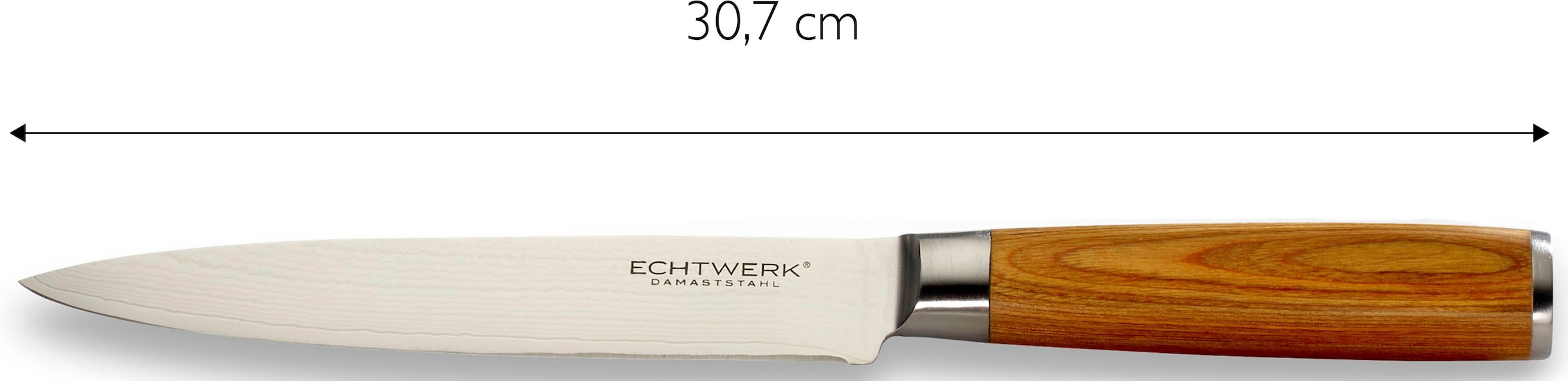 ECHTWERK Messer-Set »Damaszener« Küchenmesser-Set mit Holzgriffen in natürlicher Optik