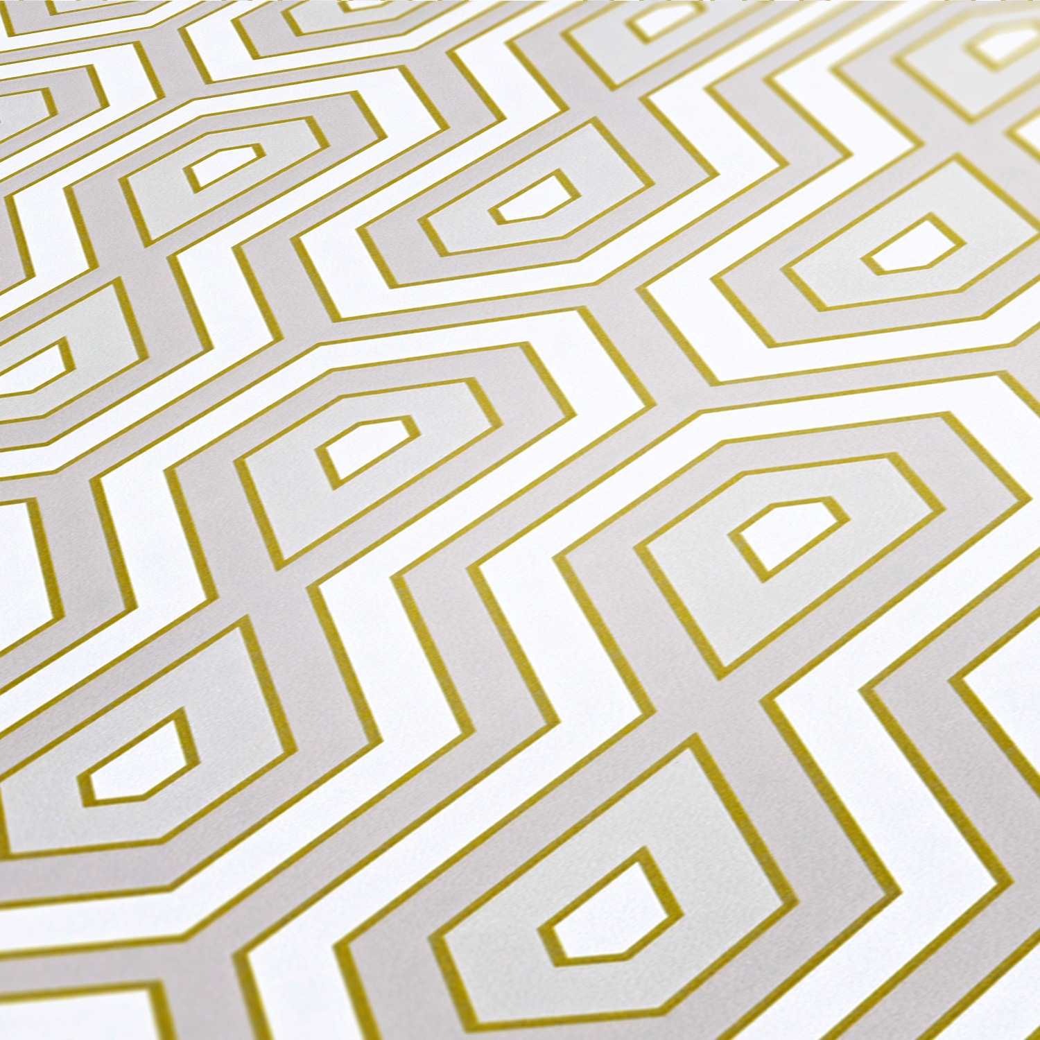 Architects Paper Vliestapete »Jungle Chic«, geometrisch-grafisch-Retro, Geometrische Tapete Retro Vintage Tapeten Wohnzimmer Schlafzimmer Flur