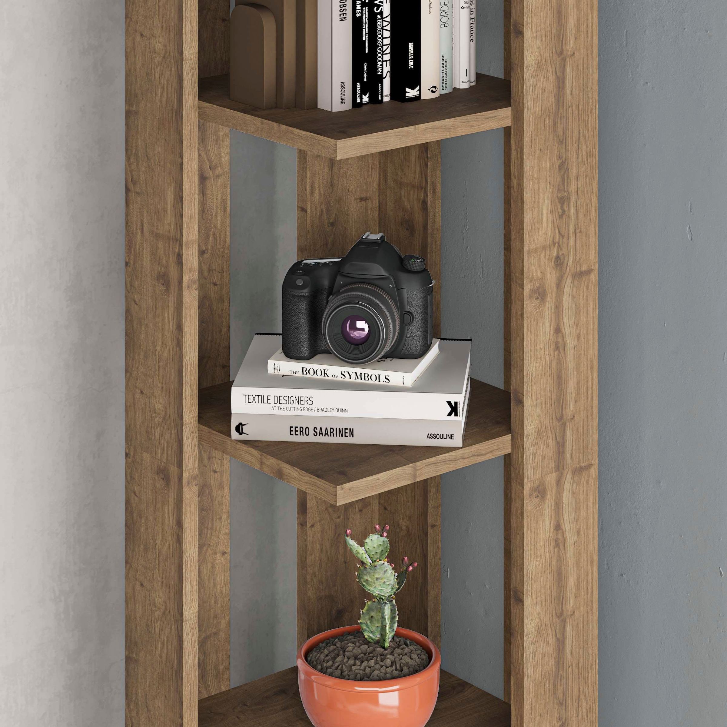 Decortie Eckregal »Nati Eckregal«, (Packung), Leichte Montage, Lagerung, Platzsparend