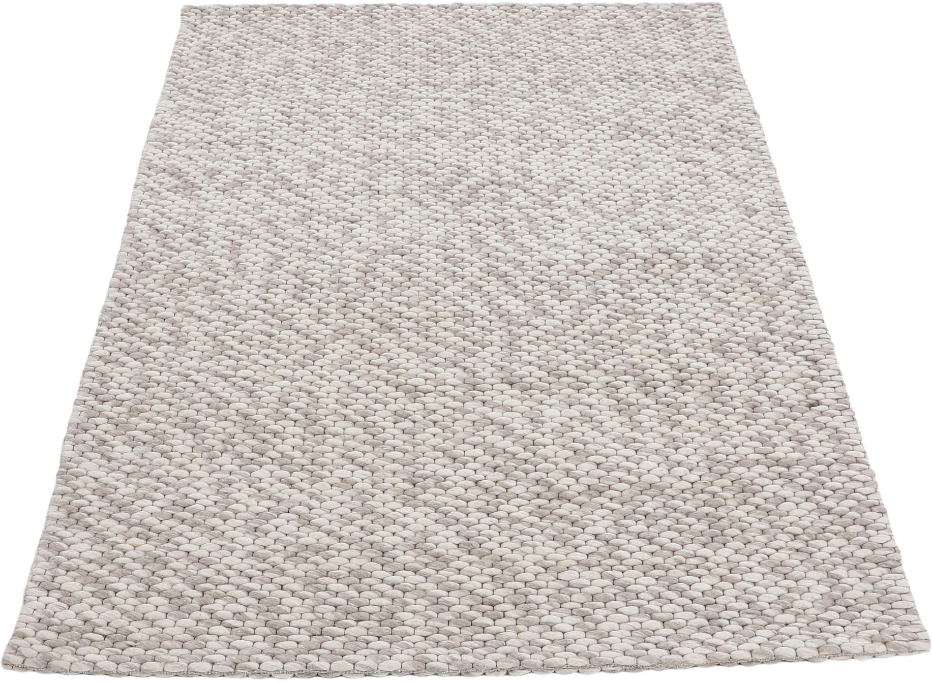 carpetfine Wollteppich »Sina, auch als Läufer«, rechteckig, 14 mm Höhe, Han günstig online kaufen