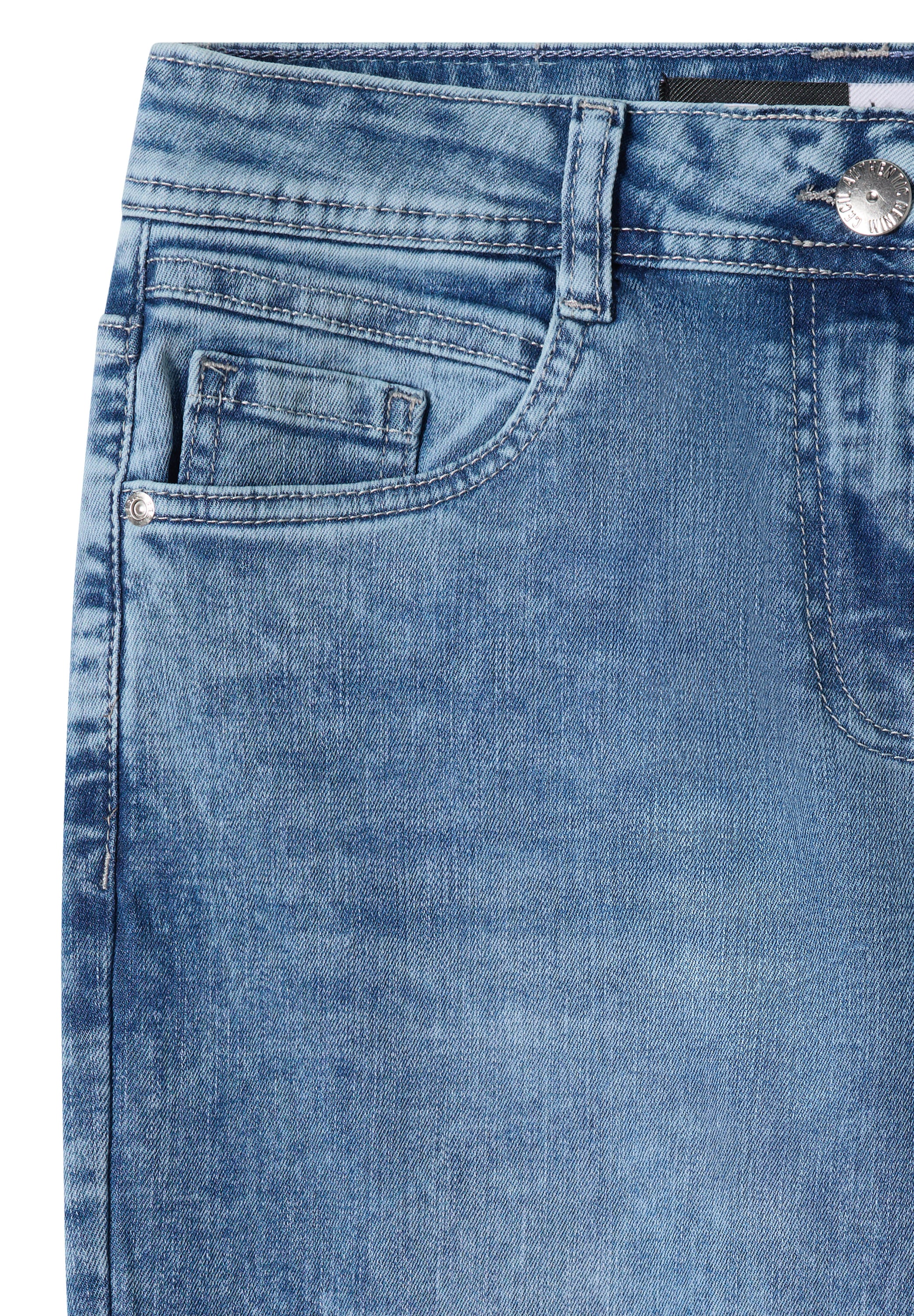 Cecil Straight-Jeans »Style Neele« Verkürzte Jeans mit fransigem Saum