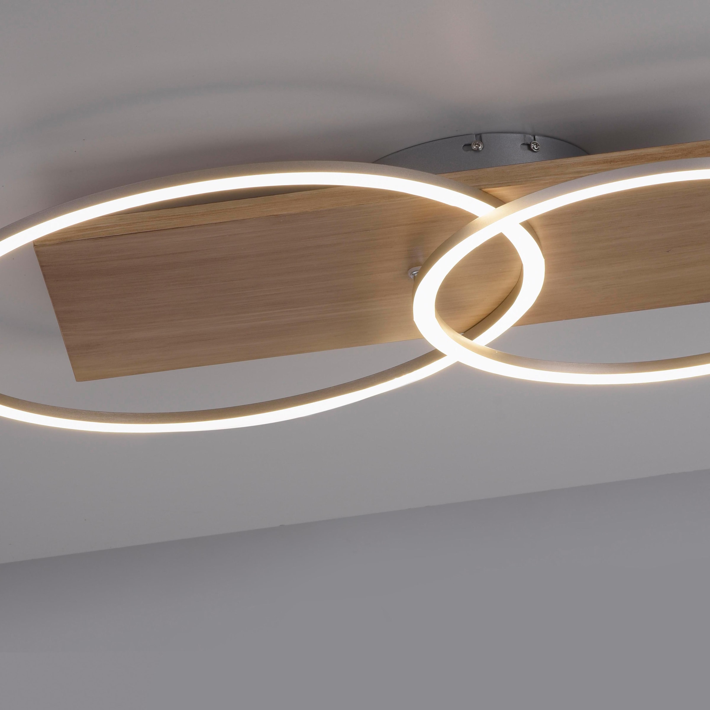 Home affaire LED Deckenleuchte »Pommerby«, 2 flammig-flammig, mit  Farbtemperatursteuerung, inkl. Infrarotfernbedienung, dimmbar auf Rechnung  kaufen
