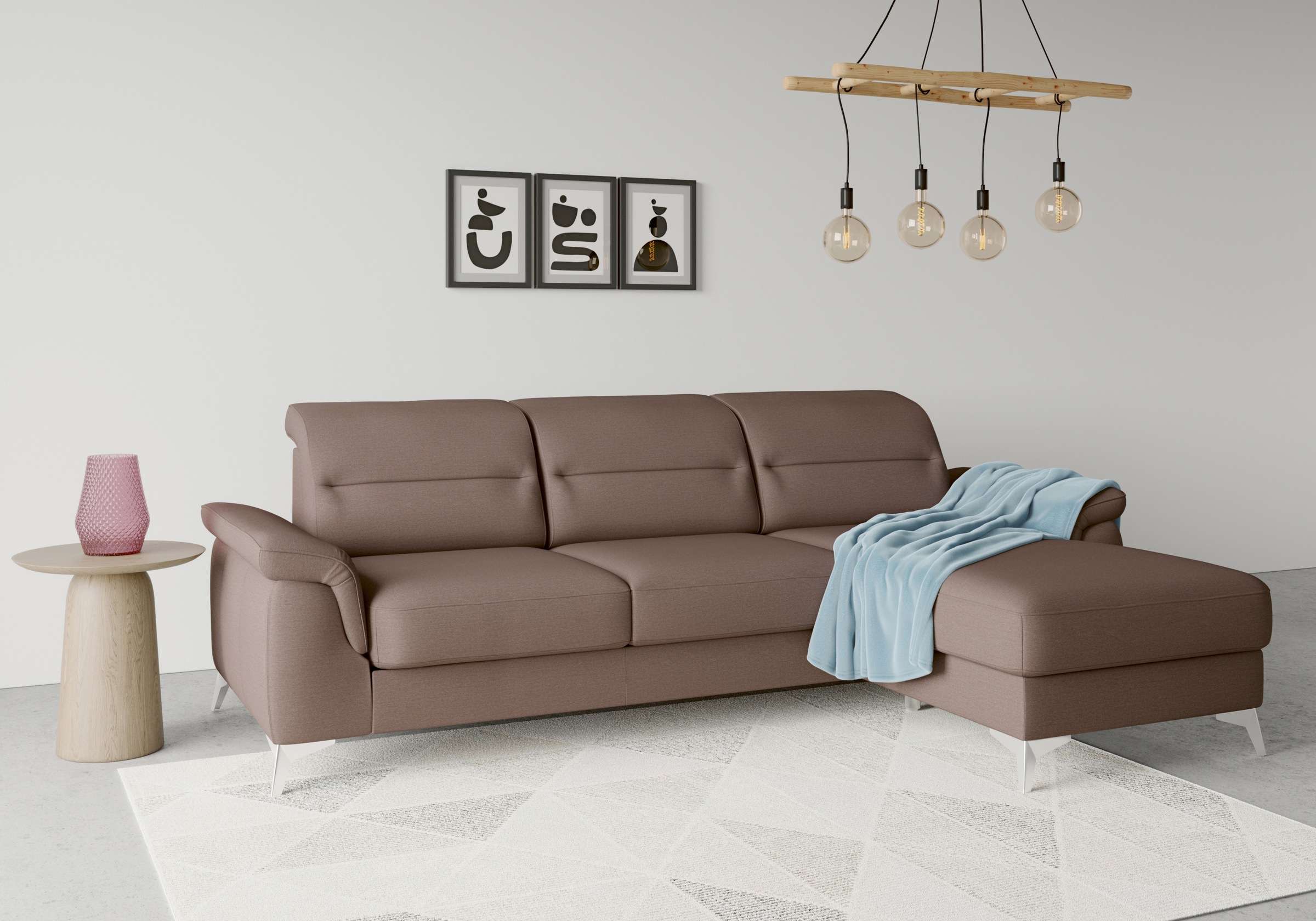 sit&more Ecksofa »Sinatra L-Form« mit Recamiere, optinal mit Kopfteilverste günstig online kaufen