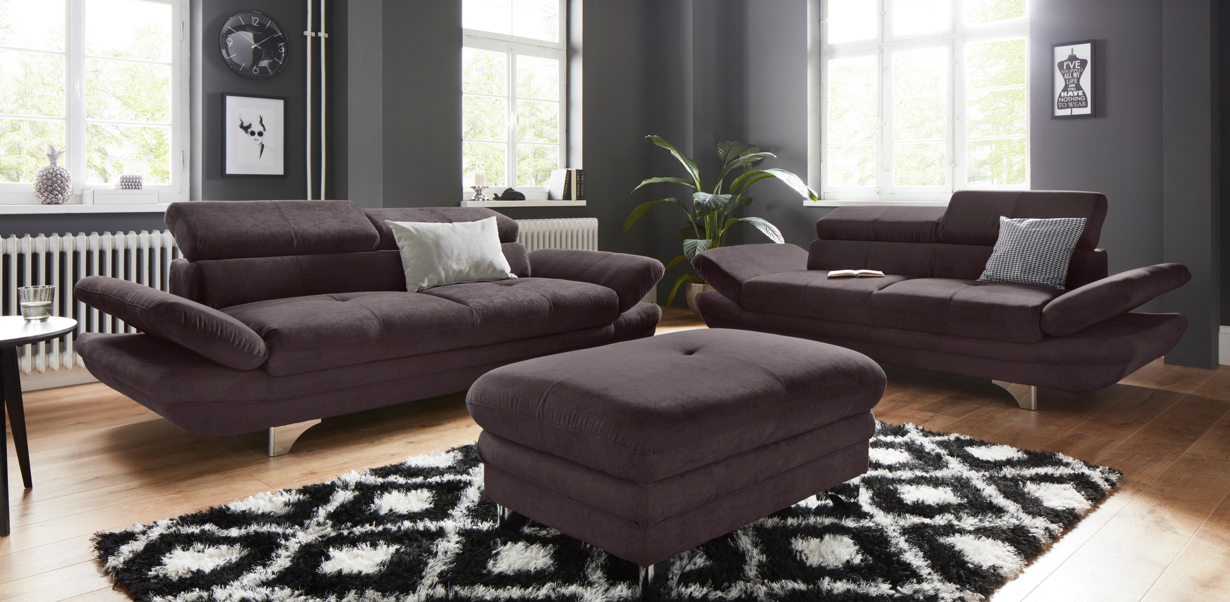 COTTA 3-Sitzer »Enterprise« Big-Sofa, mit Armteilverstellung & Kopfteilvers günstig online kaufen