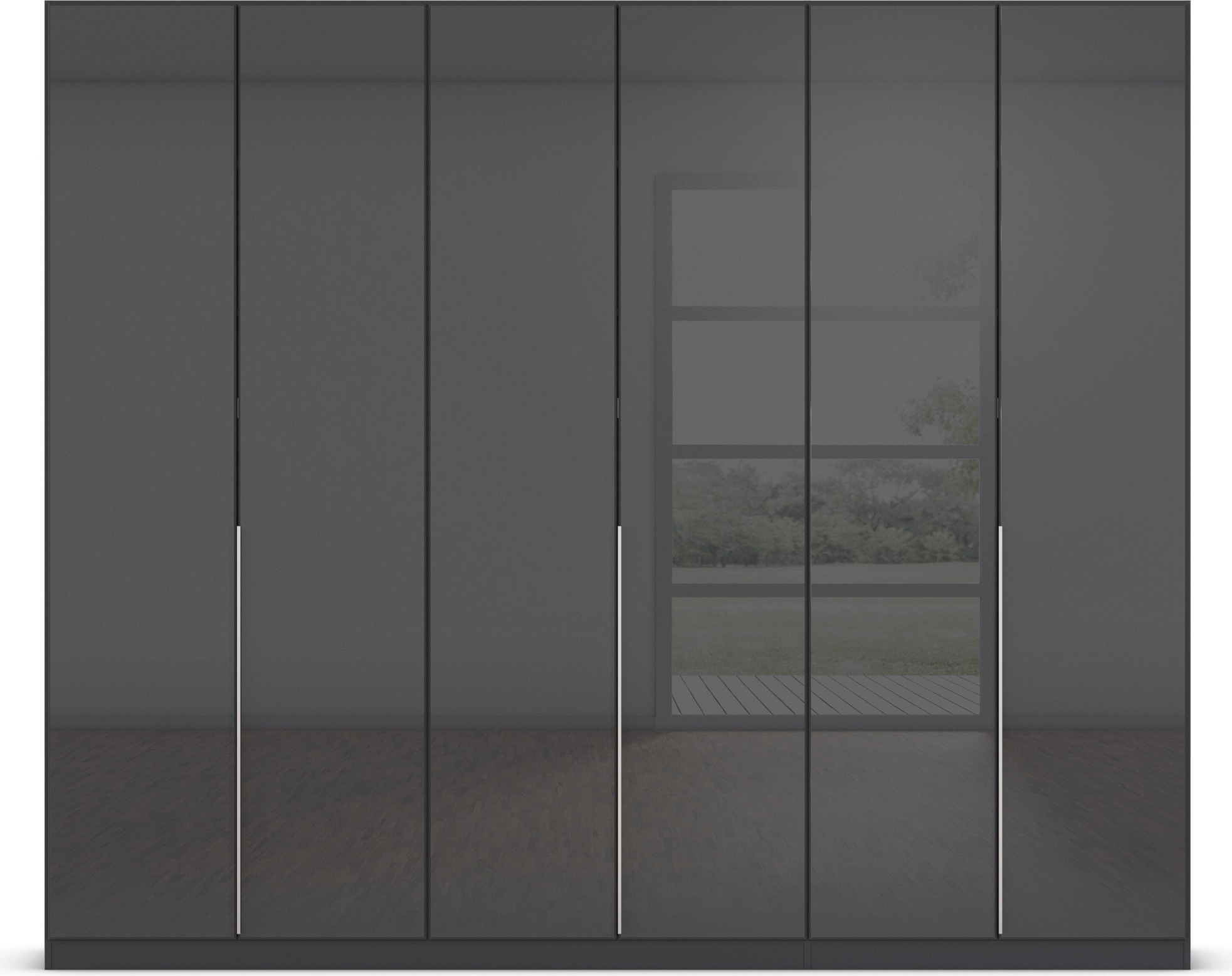rauch Drehtürenschrank »Kleiderschrank Kleiderschränke Schrank Garderobe AGORDO mit Glasfront«, (in zwei Griff-Farben), durchdachte Innenausstattung, in 6 Breiten und 2 Höhen MADE IN GERMANY
