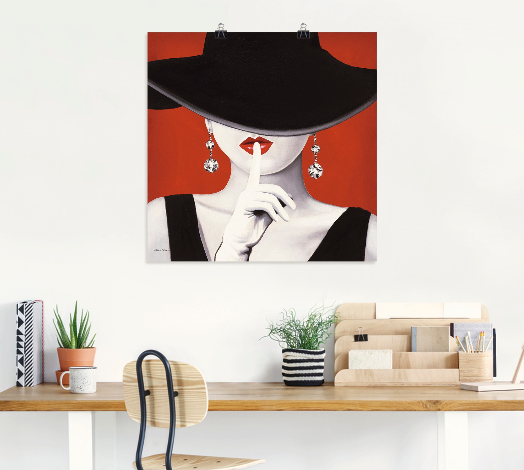 Artland Wandbild »Hut ab I«, Frau, (1 St.), als Leinwandbild, Poster, Wandaufkleber in verschied. Größen