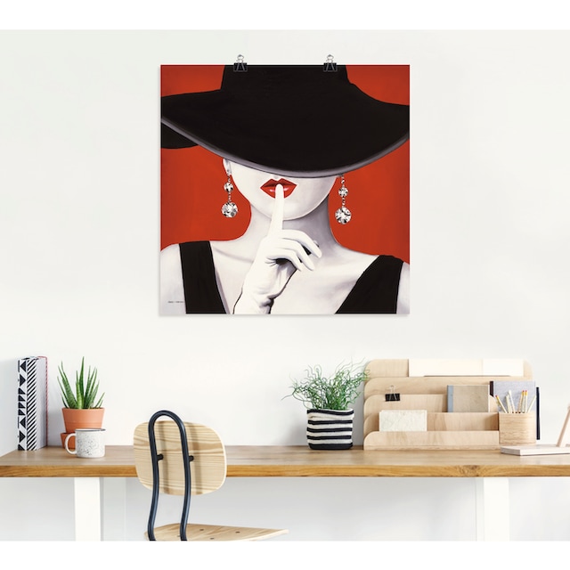 Artland Wandbild »Hut ab I«, Frau, (1 St.), als Leinwandbild, Wandaufkleber  oder Poster in versch. Größen online kaufen