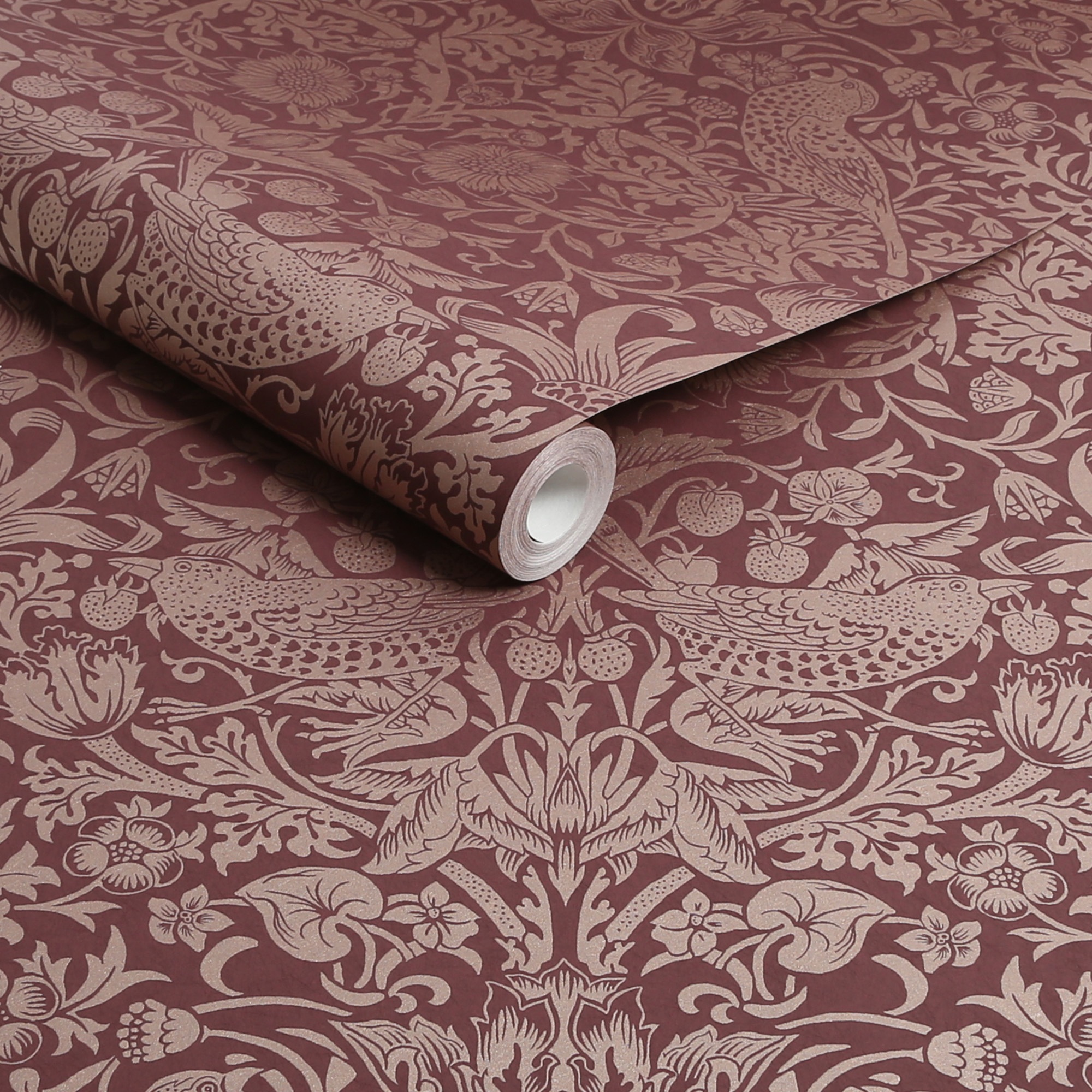 WILLIAM MORRIS AT HOME Vliestapete »Strawberry Thief Fibrous«, Retro, Desig günstig online kaufen