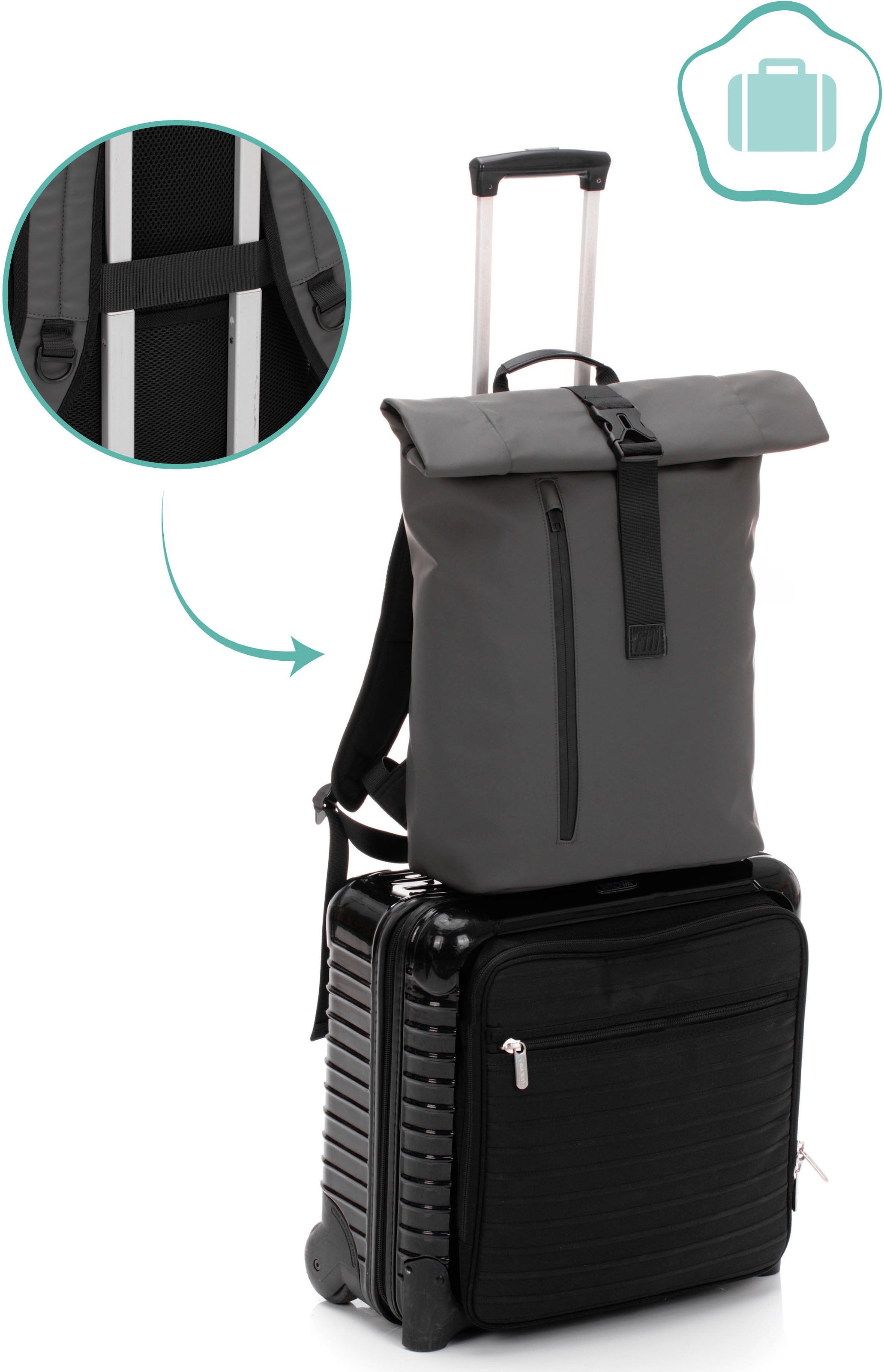Fillikid Wickelrucksack »Oslo, grau«